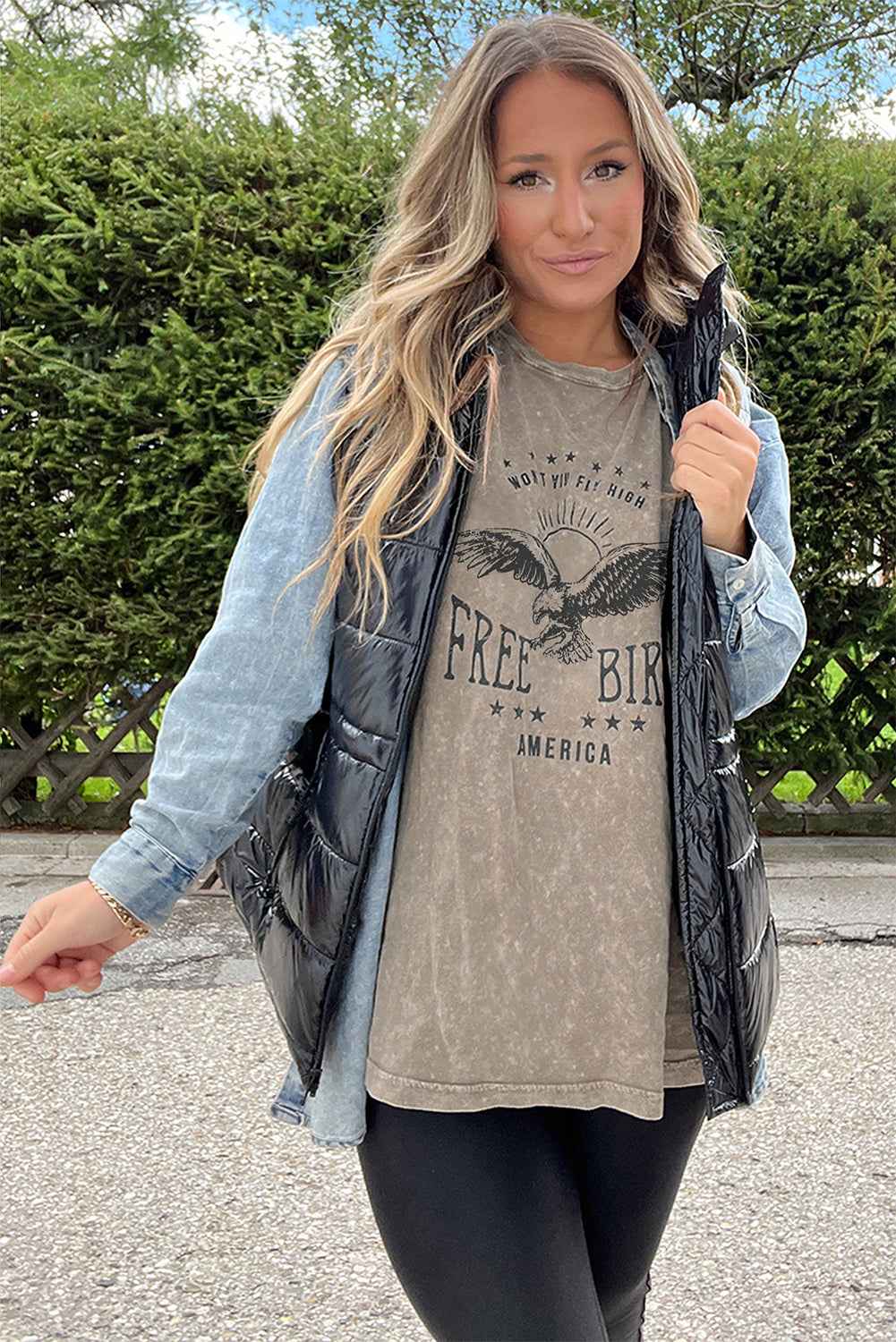 Parchment Mineral Washed Letter Graphic Top 496b9990139b93f8