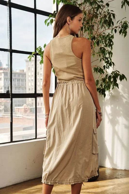 ADORA Drawstring Sleeveless Washed Dress 498c05c8-66cb-4e8b-8c84-b867070553ae-Max