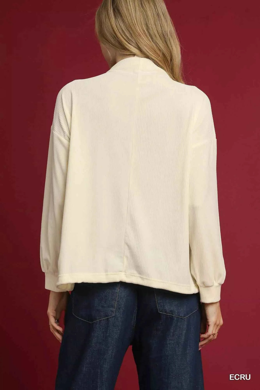 Umgee Ribbed Drawstring Hem Knit Top 4993236b-1c6d-4bda-afd3-4b0afbd88296-Max-Origin