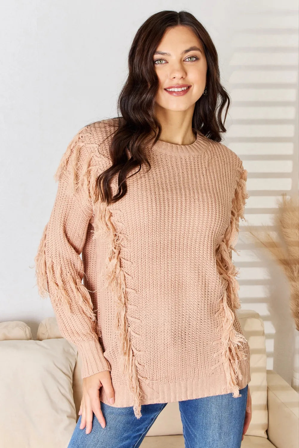 And The Why Tassel Detail Long Sleeve Sweater 4996c0c8-9e48-4eb0-bed2-caa5435d5858-Max