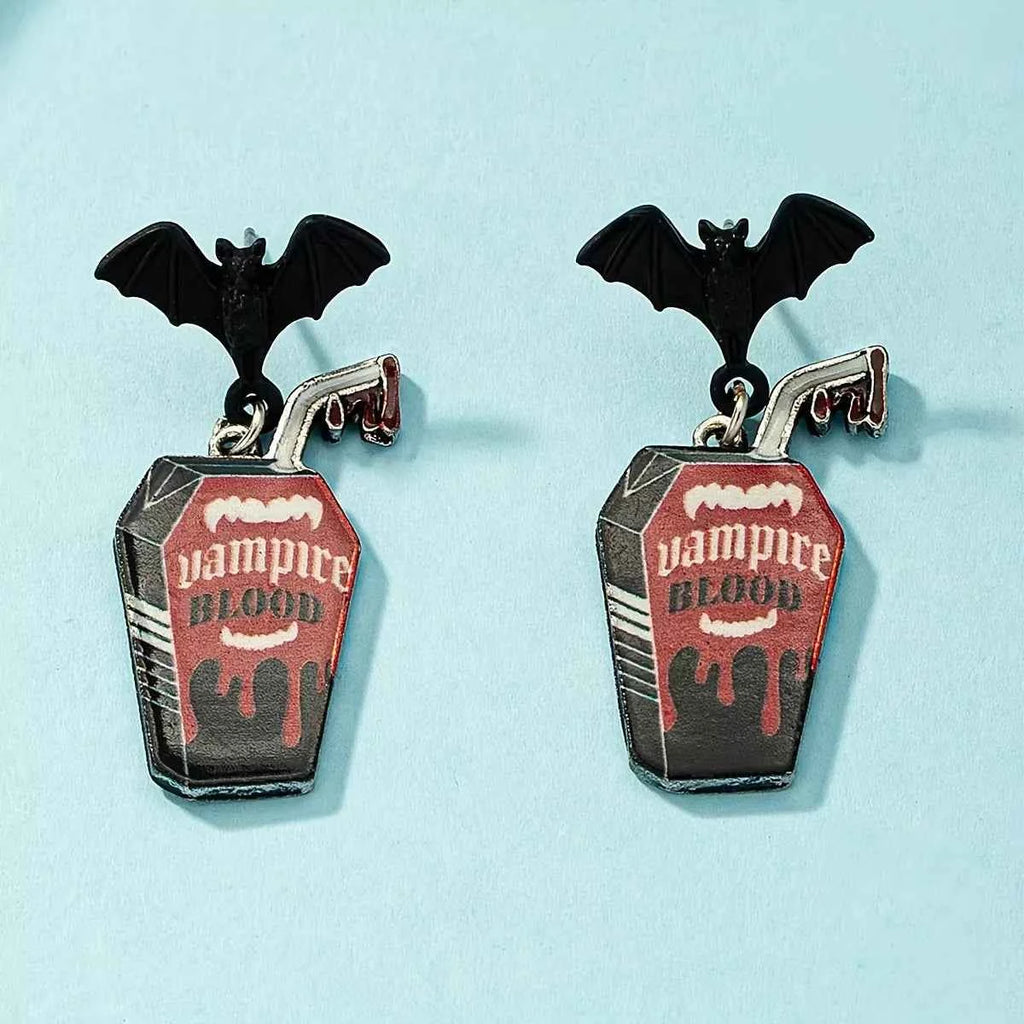 Halloween Gothic Vampire Coffin Bat Wing Drop Earrings 49a46ecf-9988-4067-be1d-fd22196d2bf1-Max-Origin