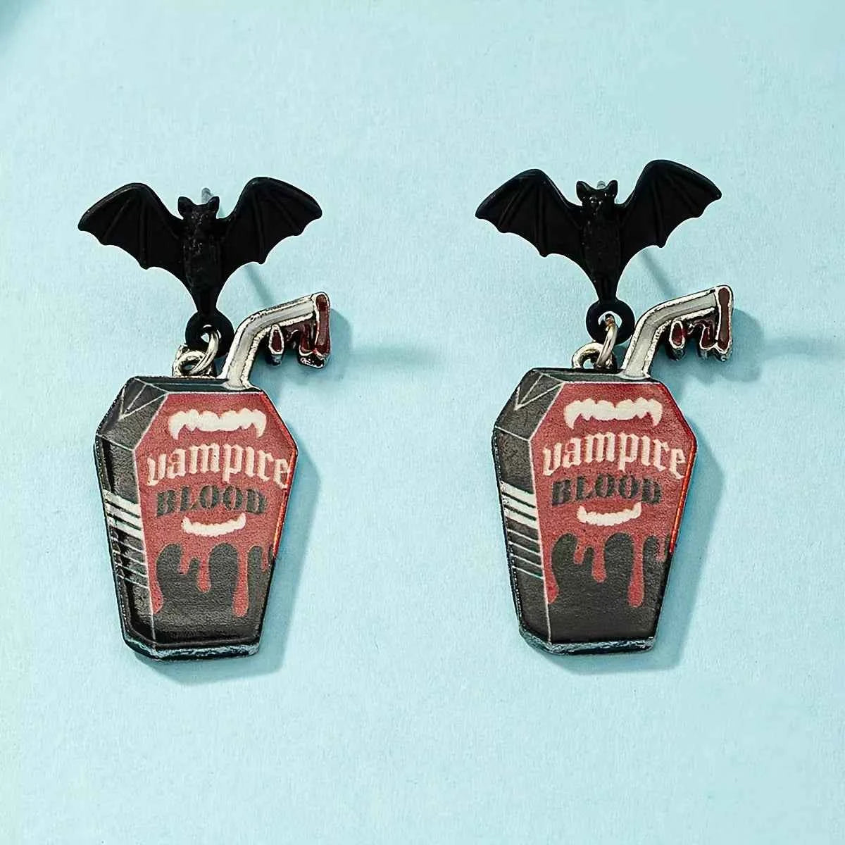 Halloween Gothic Vampire Coffin Bat Wing Drop Earrings 49a46ecf-9988-4067-be1d-fd22196d2bf1-Max-Origin