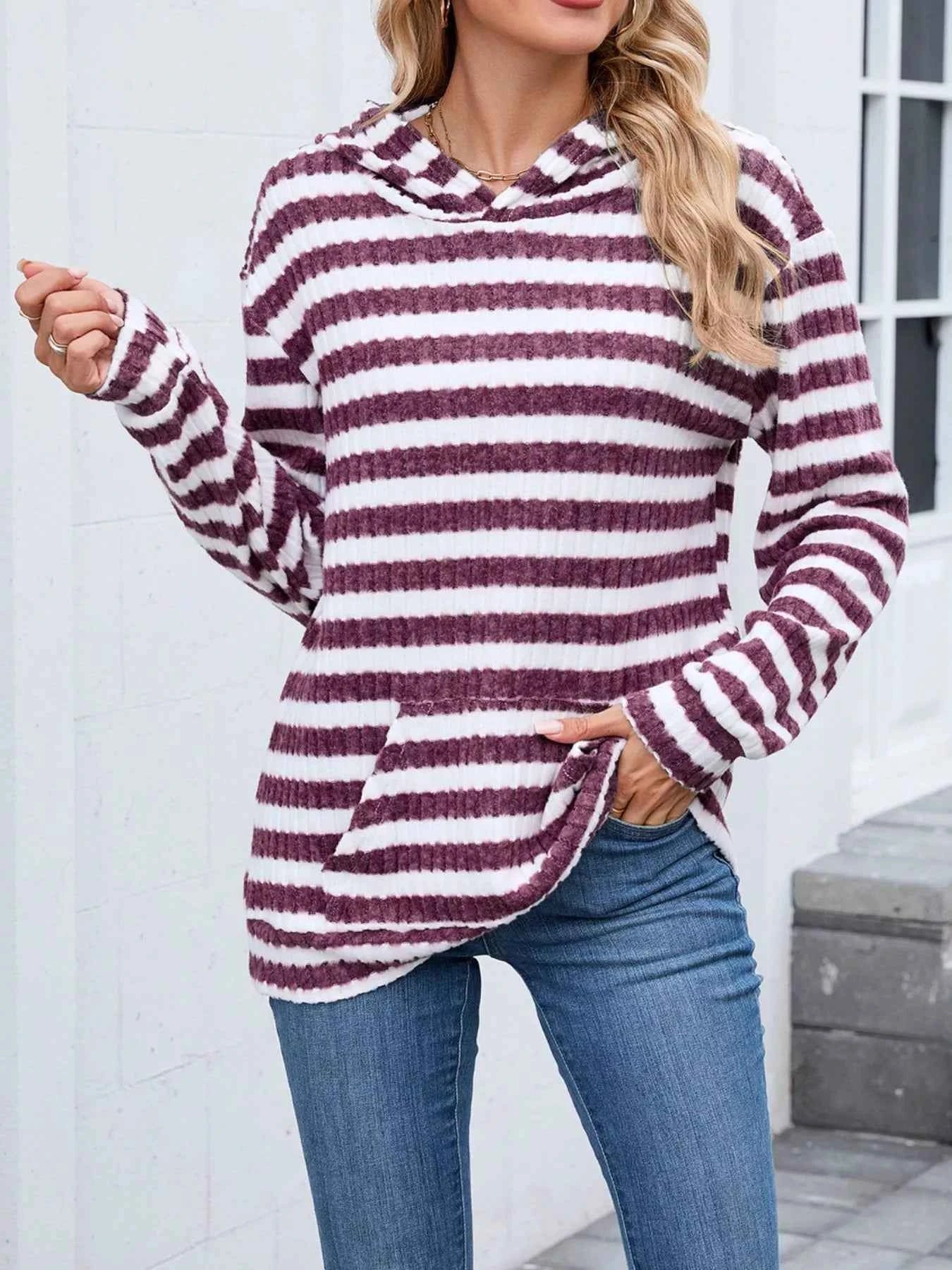 Striped Dropped Shoulder Hoodie 49d7f822-432d-4f6c-a50a-84bed67cedf0-Max-Origin
