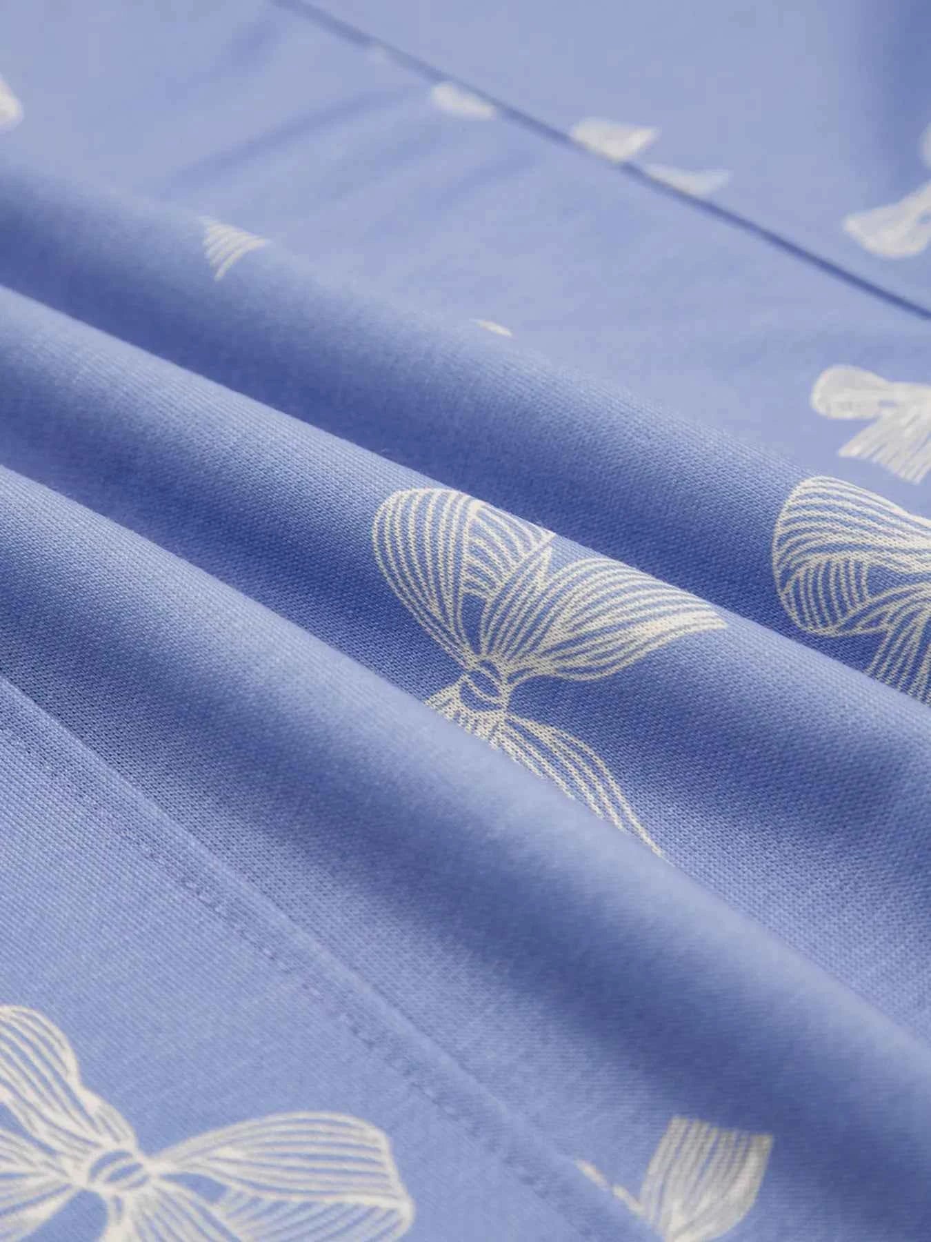 Bow Knot Print Crewneck Ruffled Sleeve Shift Mini Dress 49e5cddcc57f4eeeb47167e1466a7b4c-Max-Origin