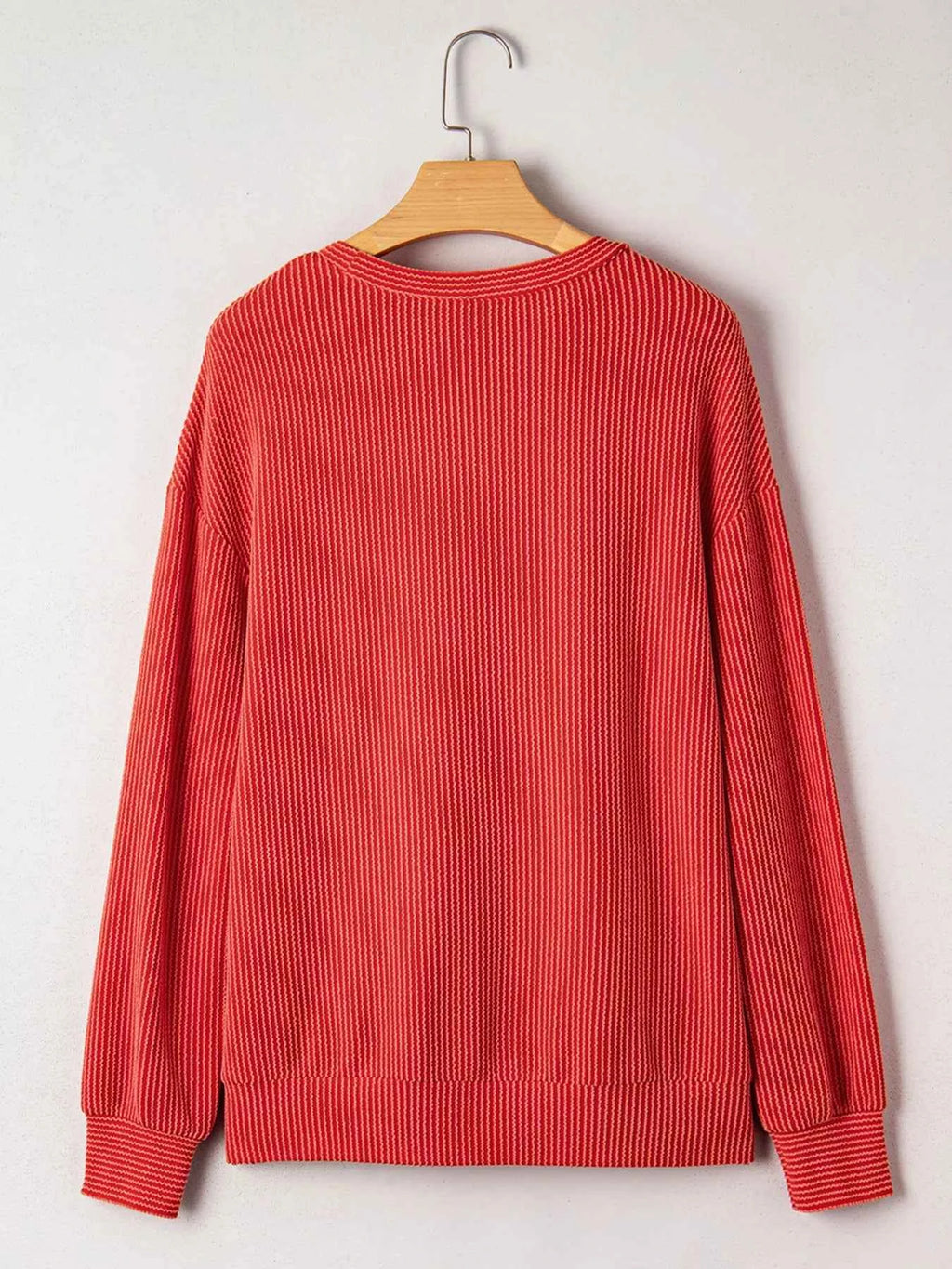 Merry Twisted Rib Christmas Loose Long Sleeve Top 4a0c476ba1014e15a831a95189e77455-Max-Origin