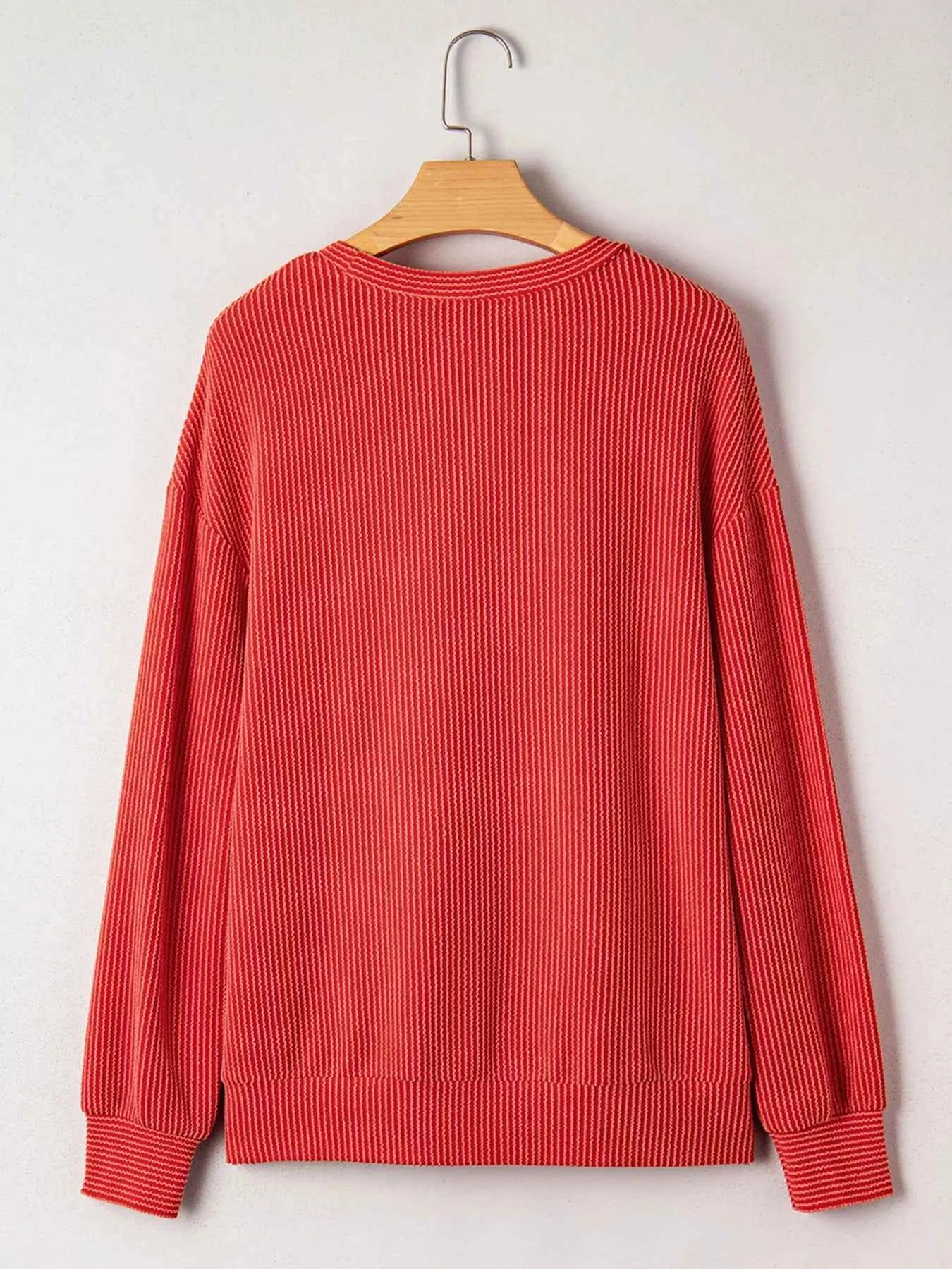 Merry Twisted Rib Christmas Loose Long Sleeve Top 4a0c476ba1014e15a831a95189e77455-Max-Origin