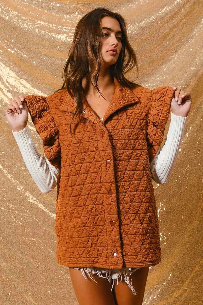 BiBi Quilting Knit Ruffle Sleeve Vest 4a1d9d399d1246b39702f9818649a221-Max-Origin