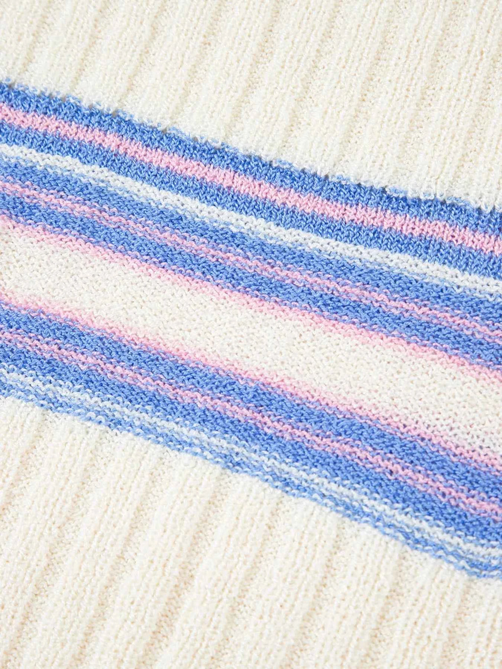 Striped V Neck Dolman Sleeve Rib Knit Oversized Sweater with Slits 4a5a4175a8ba408e9fa356af8daceaad-Max-Origin