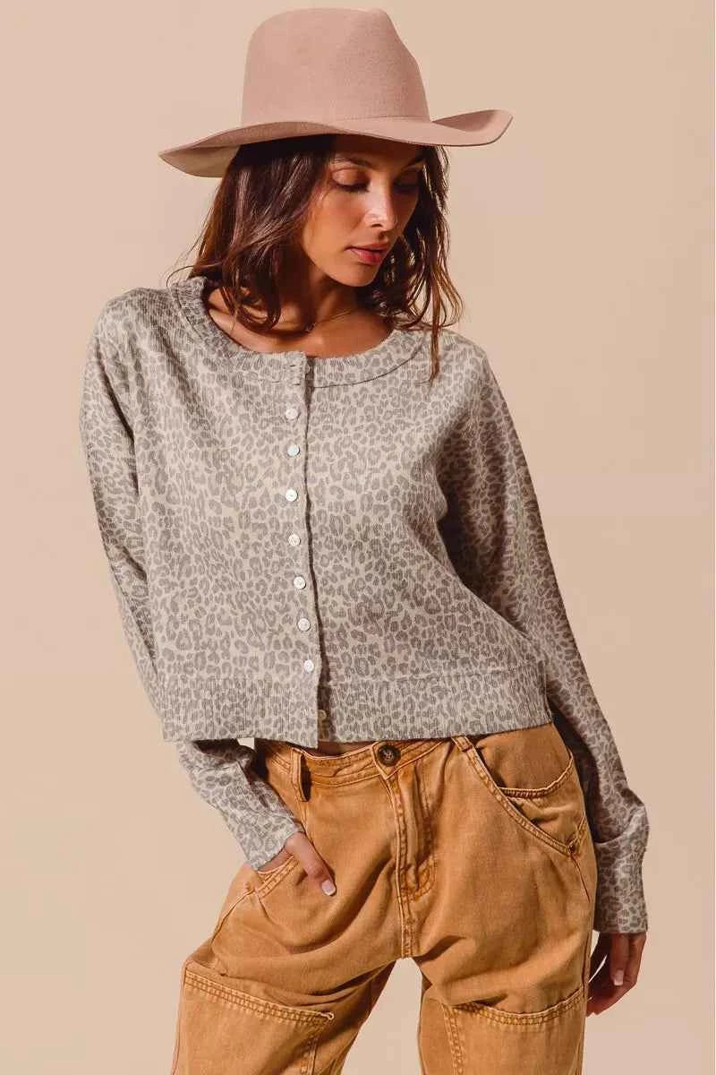 SO ME Two Tone Leopard Vintage Print Button Up Cardigan 4a5ee6d58d38491397d718968dad9bf2-Max-Origin