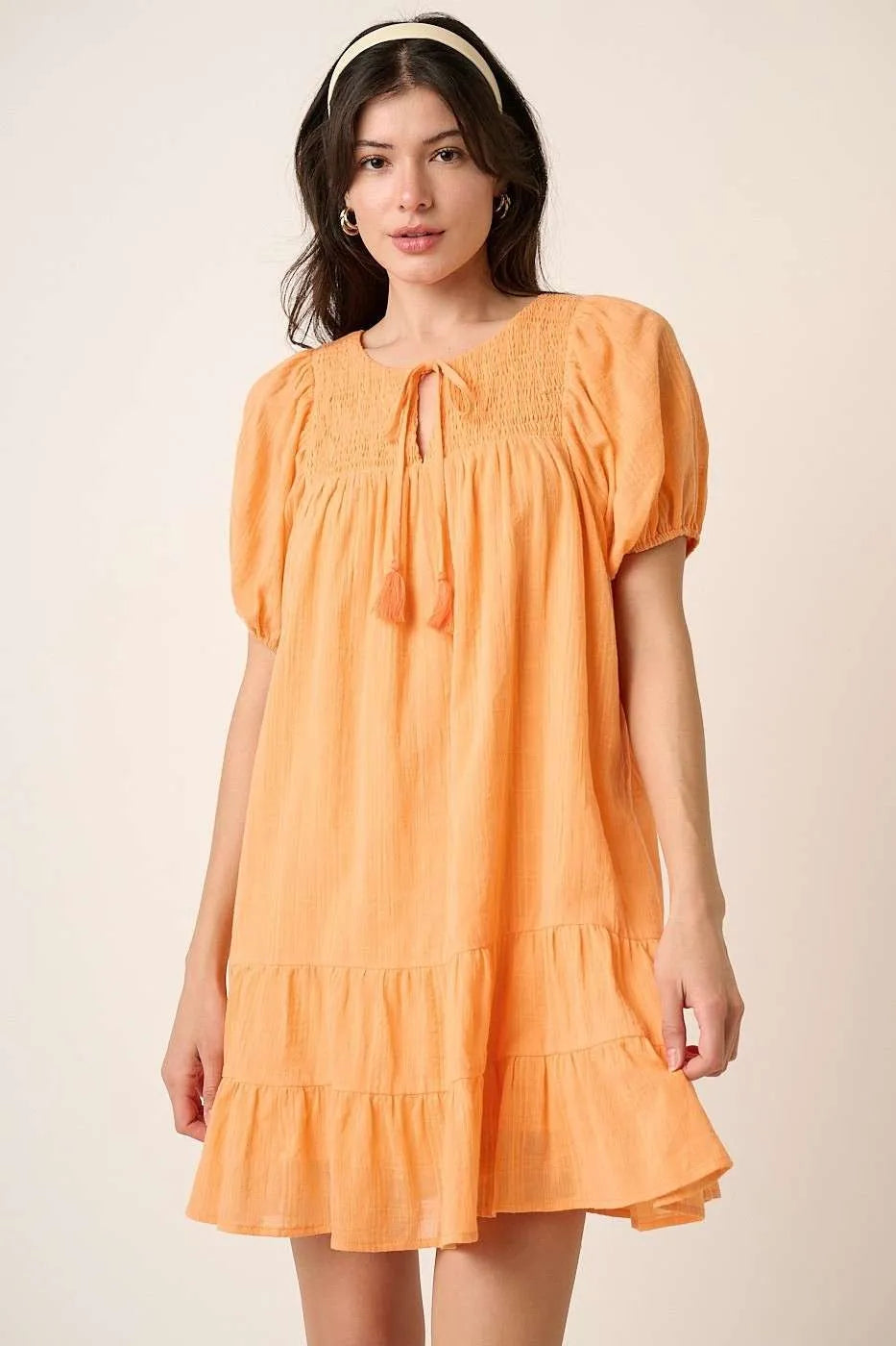 Mittoshop Tassel Tie Plaid Gauze Short Sleeve Mini Dress 4a7c9e3221e1497c8ea0c6155e2635b2-Max-Origin