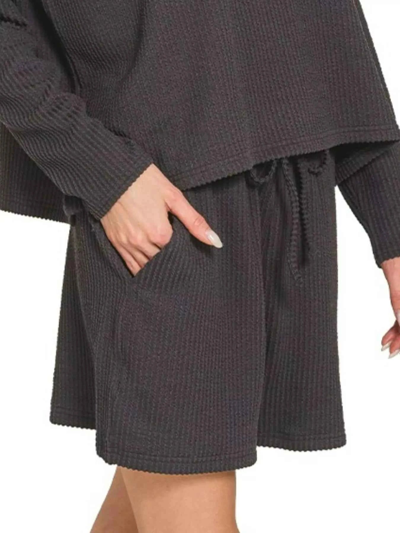 Zenana Corded Rib Long Sleeve Tee and Shorts Set 4ac3c4f5-0868-4762-bcb8-3c1fd364be9f-Max-Origin