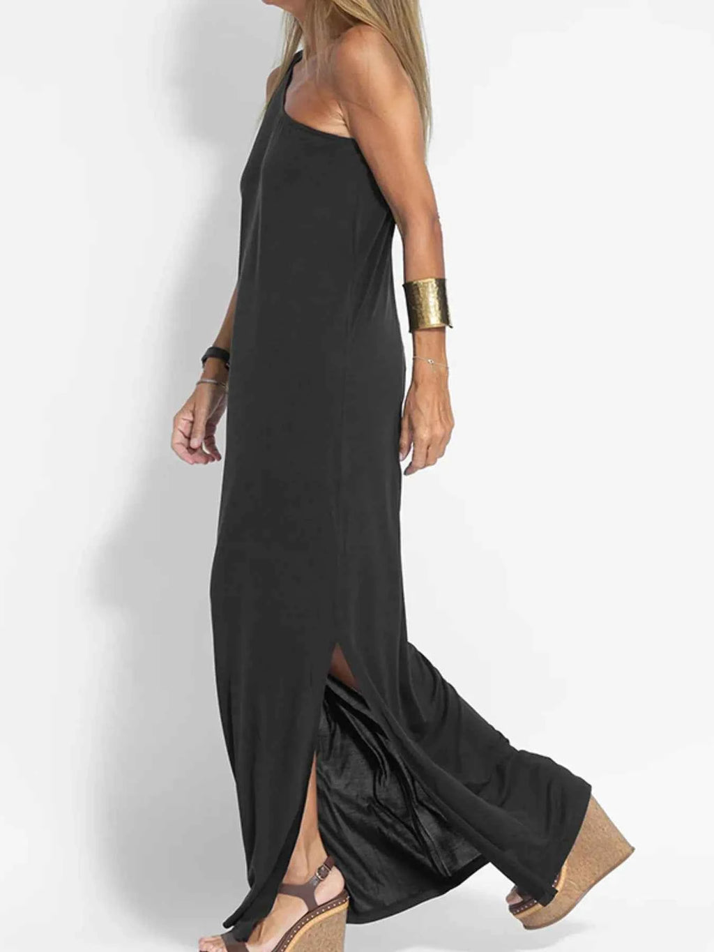 One-Shoulder Maxi Dress with Side Slit 4acec10929824fcbbddfcecd8ad30b01-Max-Origin
