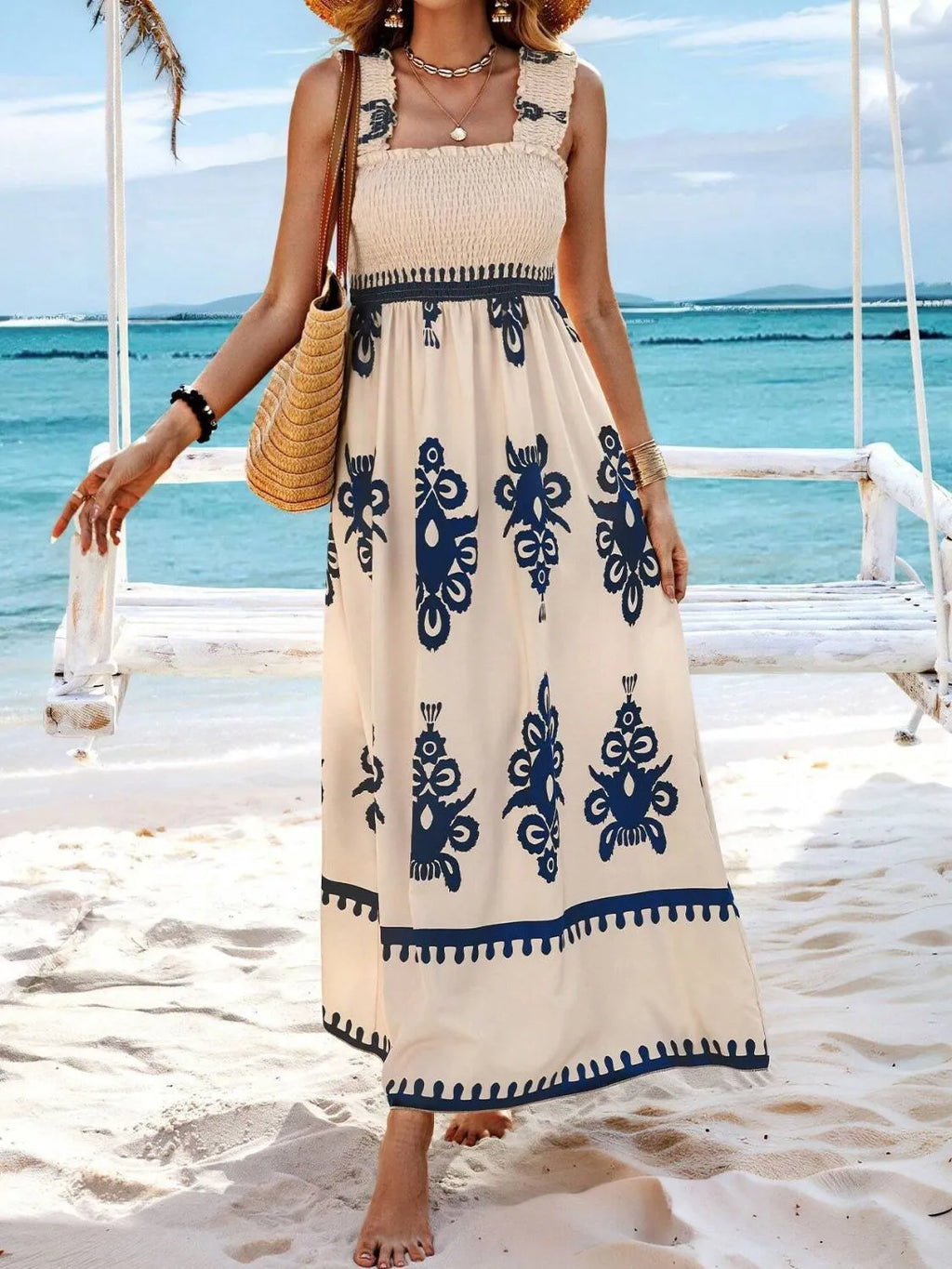 Smocked Printed Wide Strap Maxi Dress 4b1917b2-c044-4b7a-96a1-8cccf0c1b210-Max-Origin
