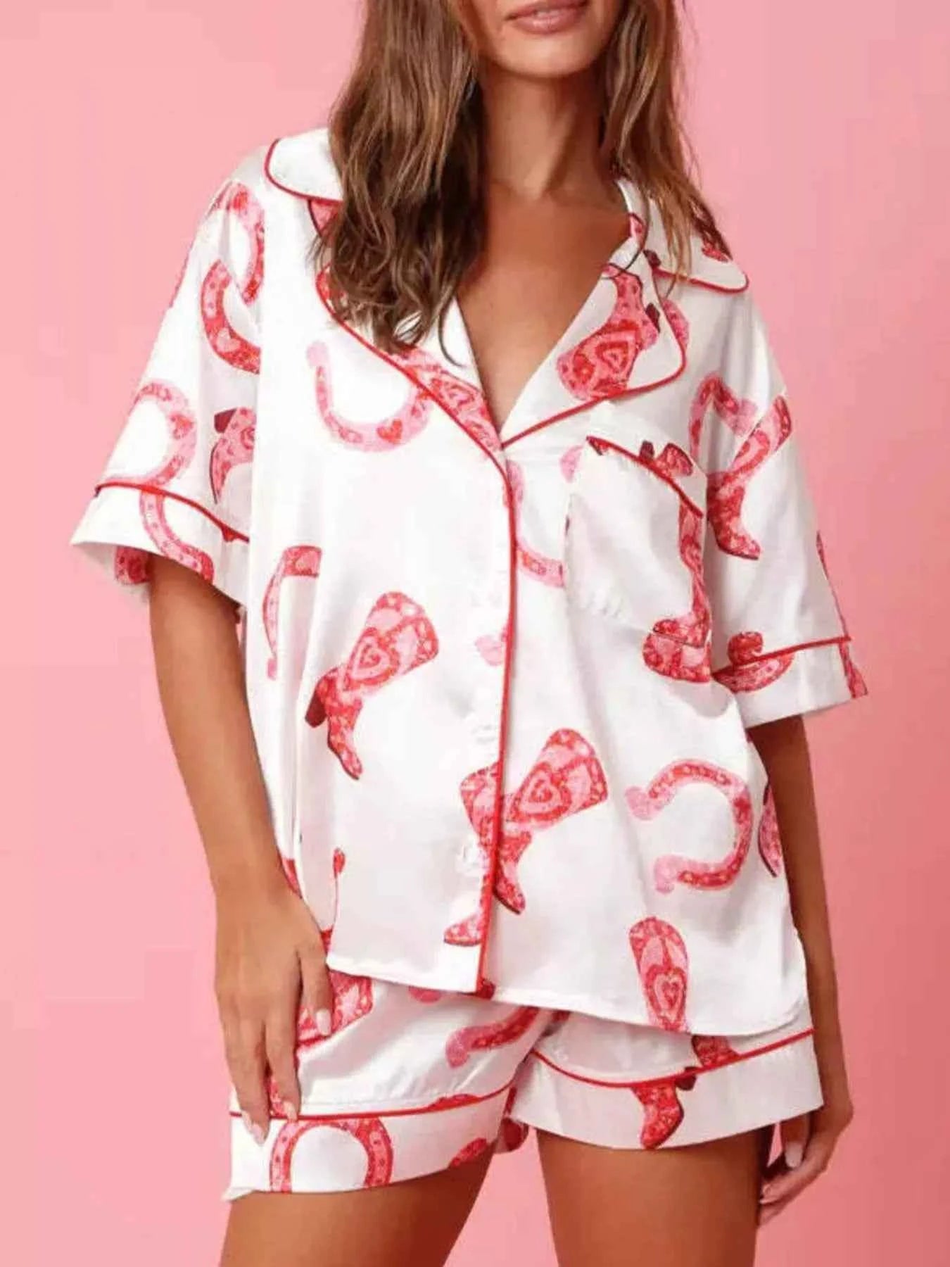Button Up Half Sleeve Shirt and Shorts Lounge Set White 4b4b5d43-ebce-4b13-9dcf-3100a01653c3-Max-Origin