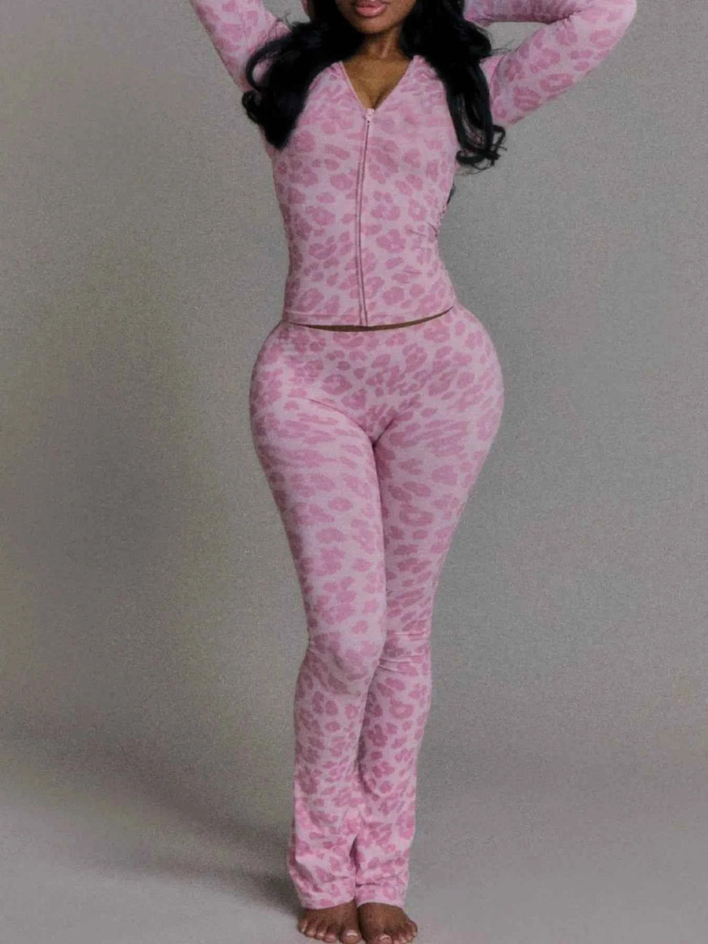 Zip Up Long Sleeve Top and Pants Set 4b51b507-8906-4e82-bd3e-96d4dfd46777-Max-Origin