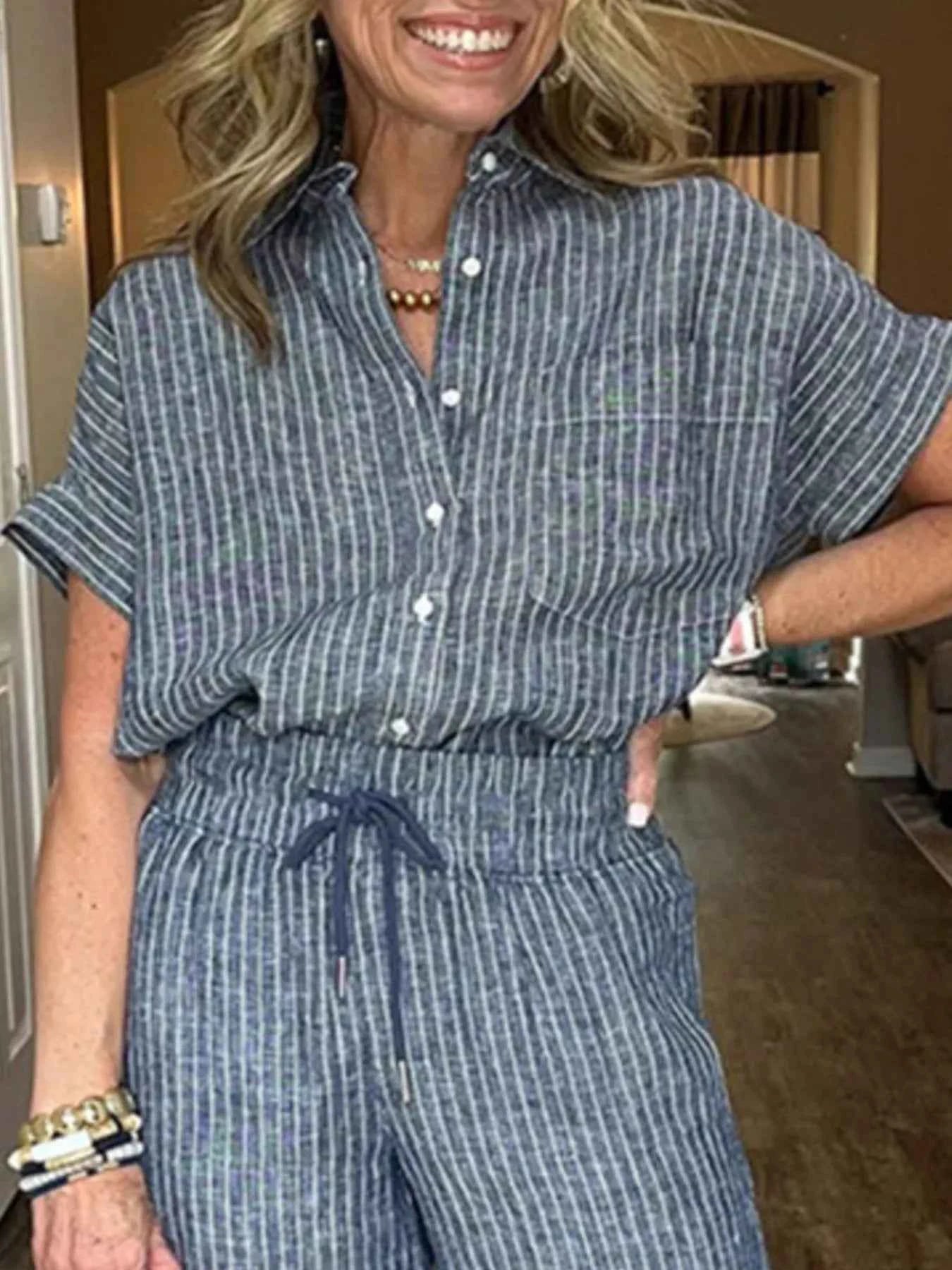 Full Size Striped Button-Up Shirt and Wide Leg Pants Casual Set Plus Size 4b59bdf4-143b-4aa0-b47f-182ff11a66bd-Max-Origin