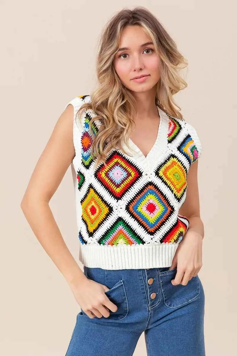 BiBi Diamond Granny Square Sweater Vest 4b9c1d0fb3ab4fe18fd190a27cdd3320-Max-Origin