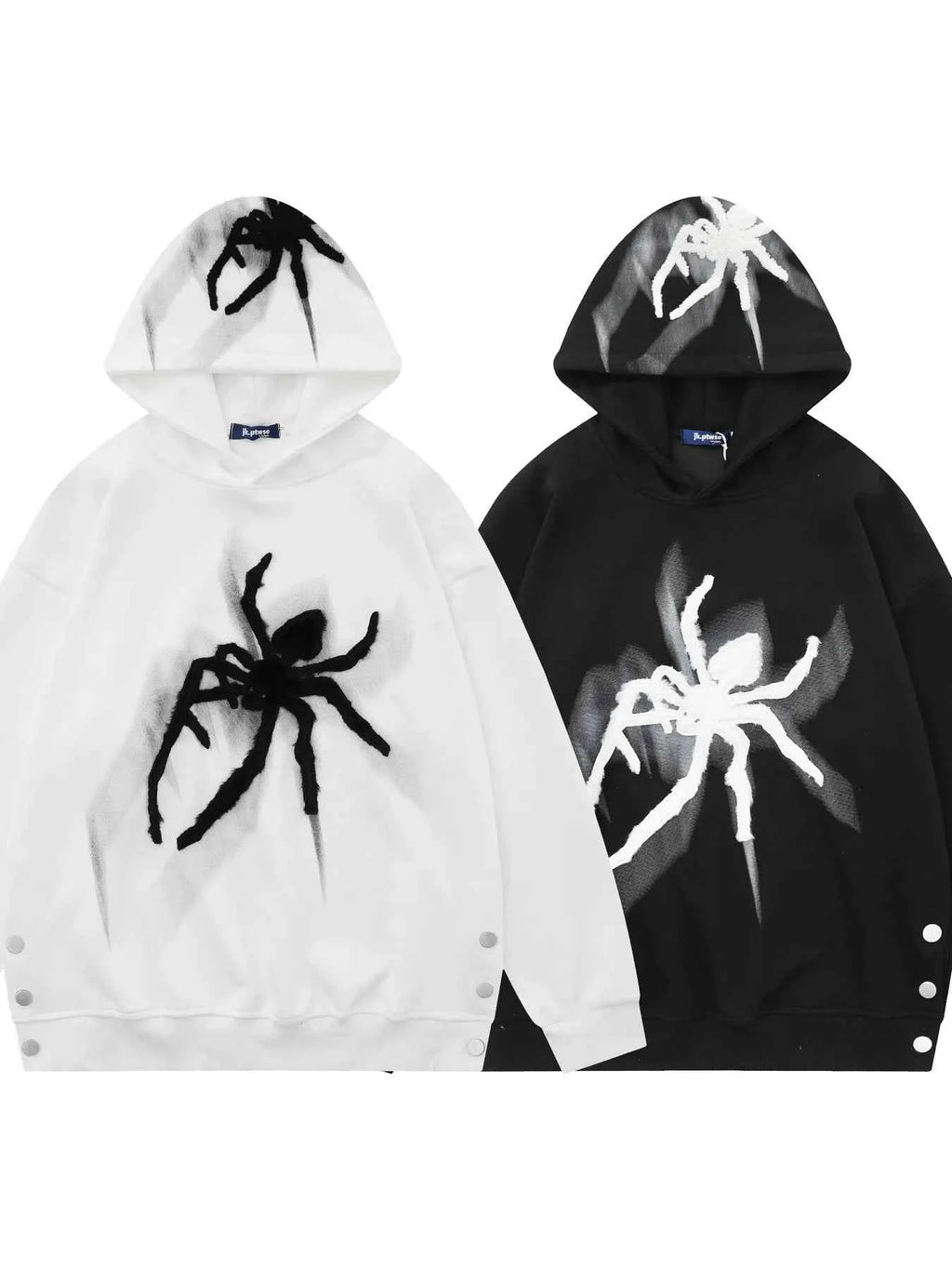 Men's Spider Graphic Oversized Hoodie with Side Button Details 4bb915981f924980a113b48160b693f1-Max-Origin