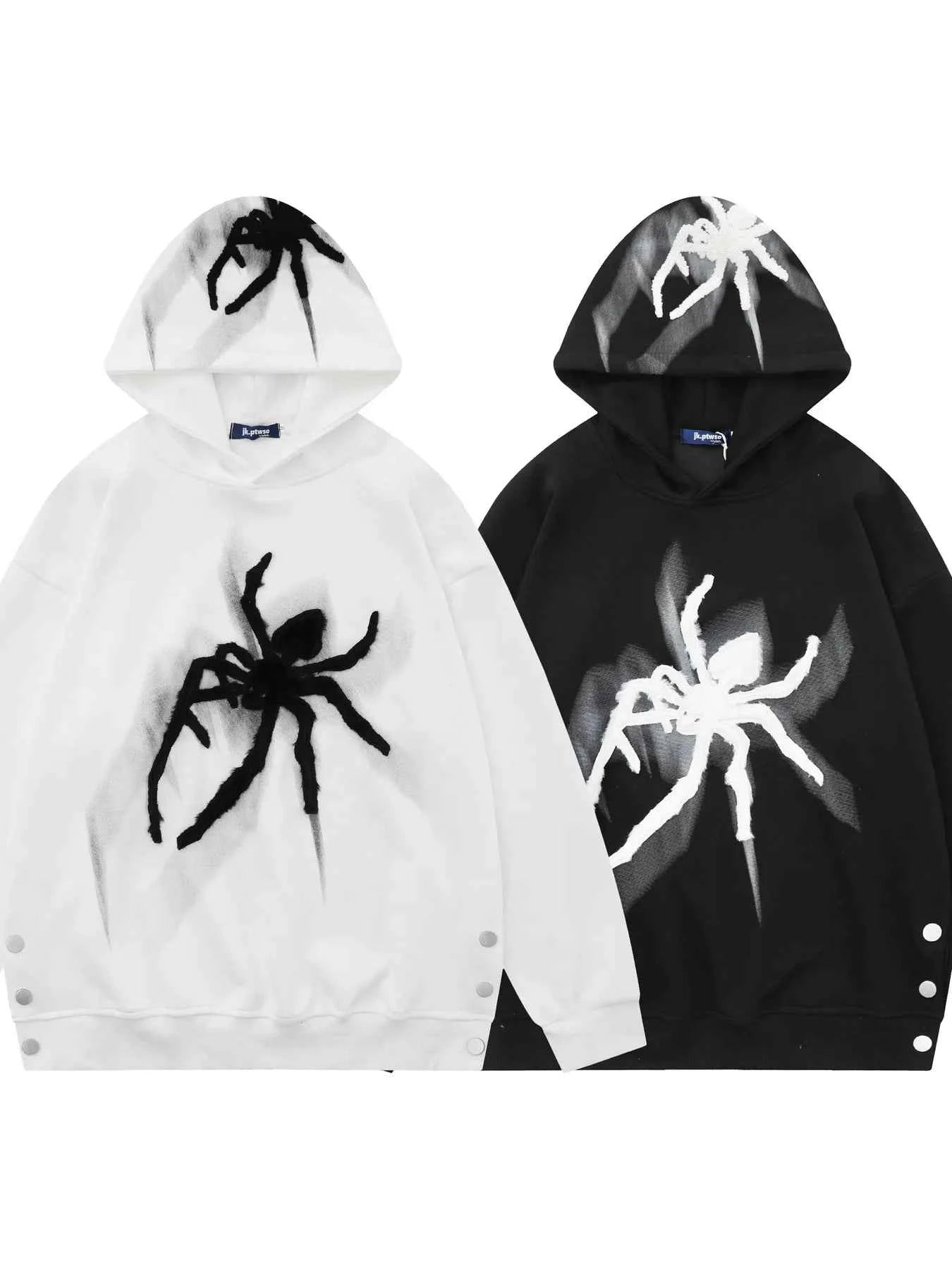 Men's Spider Graphic Oversized Hoodie with Side Button Details 4bb915981f924980a113b48160b693f1-Max-Origin