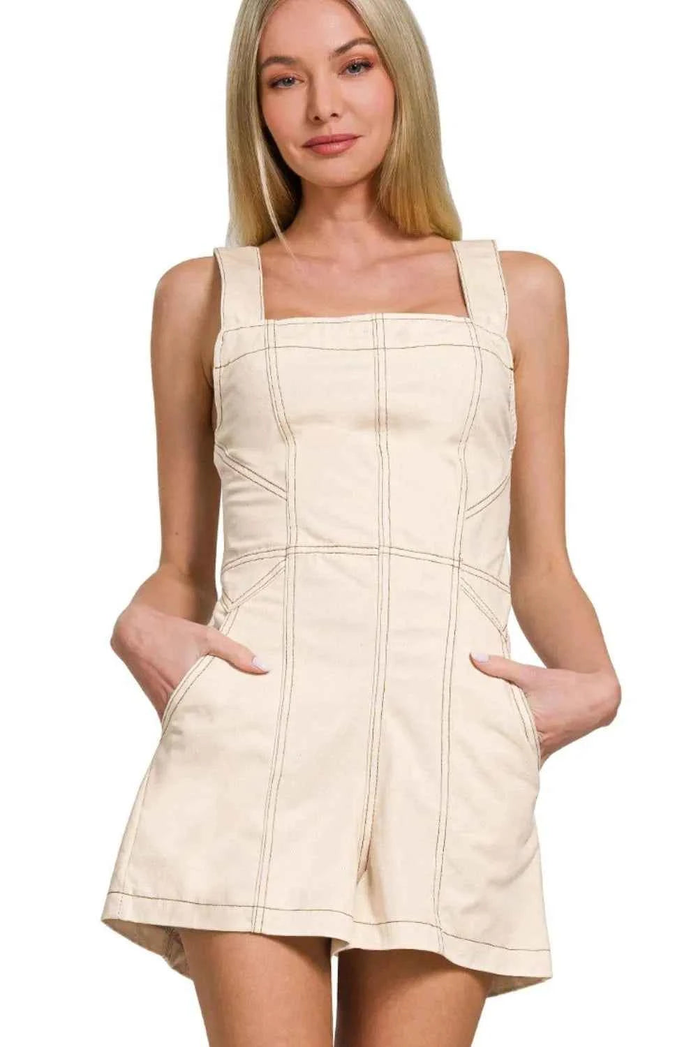 Zenana Tie Back Romper 4c4bec9b-b679-4091-935b-d032664242d0-Max-Origin
