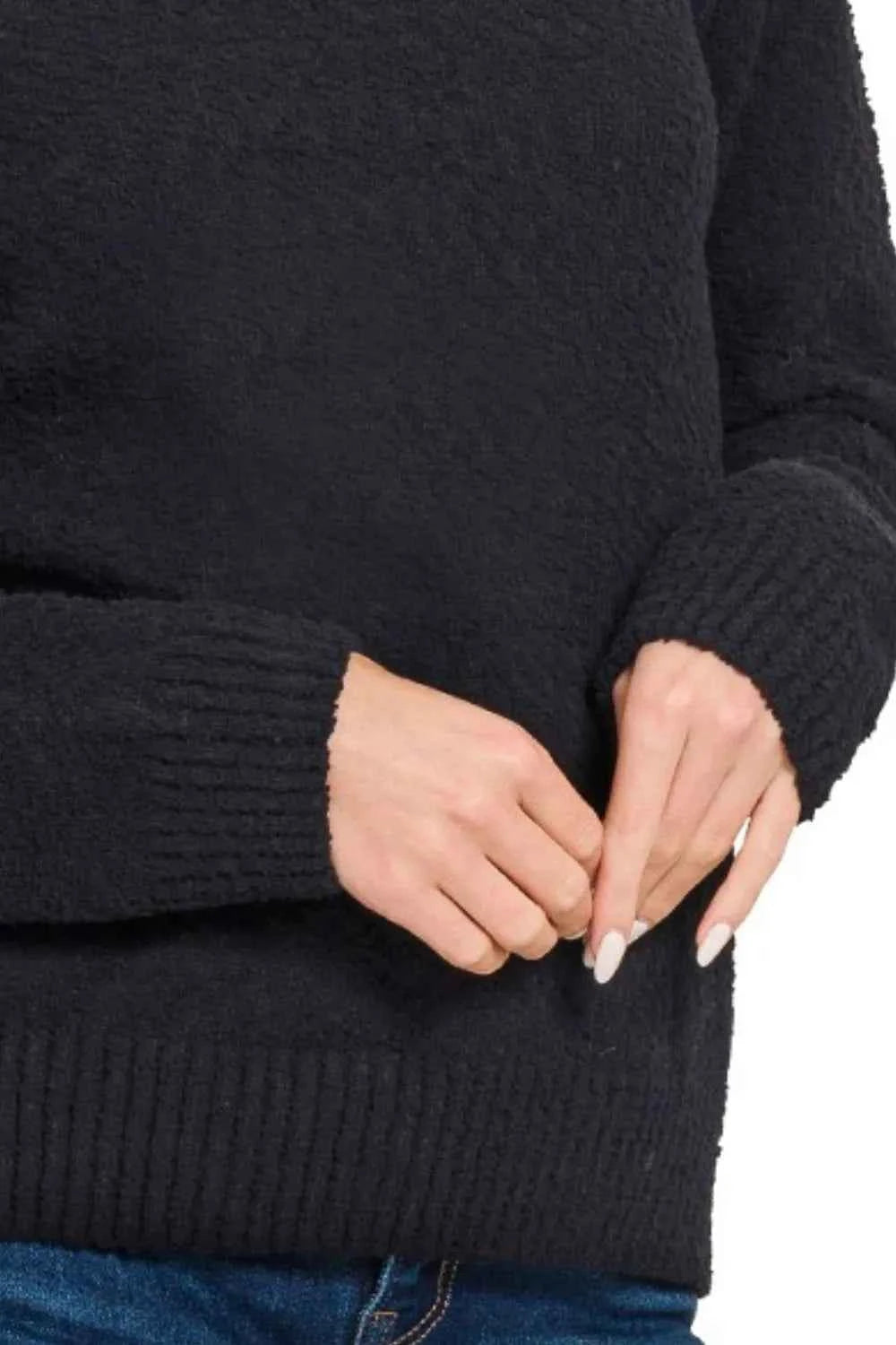 Zenana Turtle-neck Long Sleeve Sweater 4c61f1ed-b8fb-48f9-a30c-c85f540aaee8-Max-Origin