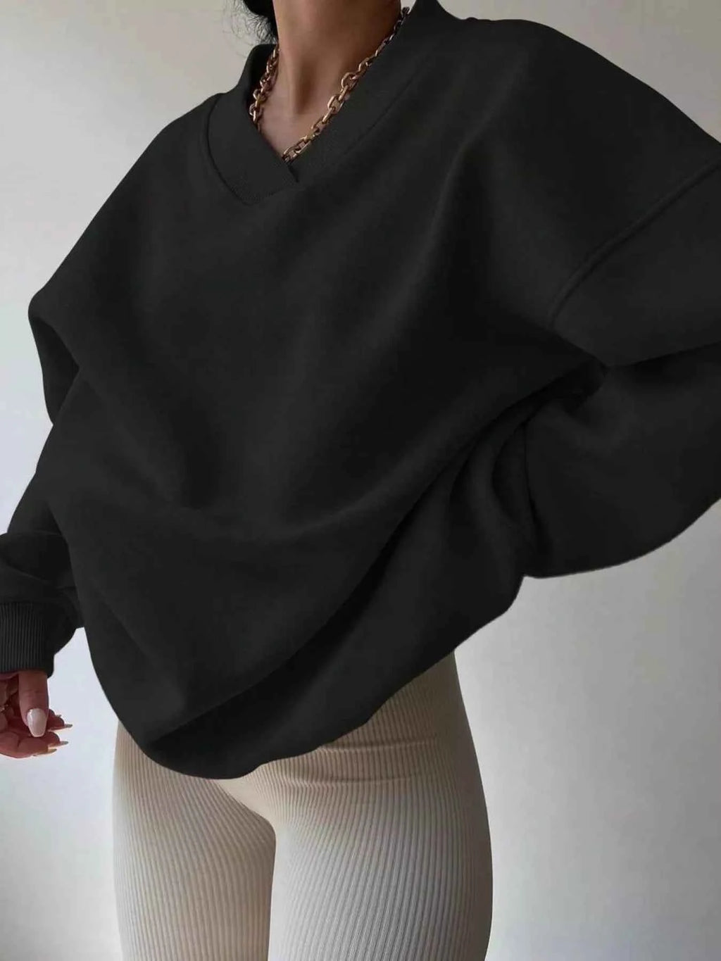 Dropped Shoulder Long Sleeve Oversized Sweatshirt 4c6dc3c7486e4005a07eff029484a8aa-Max-Origin