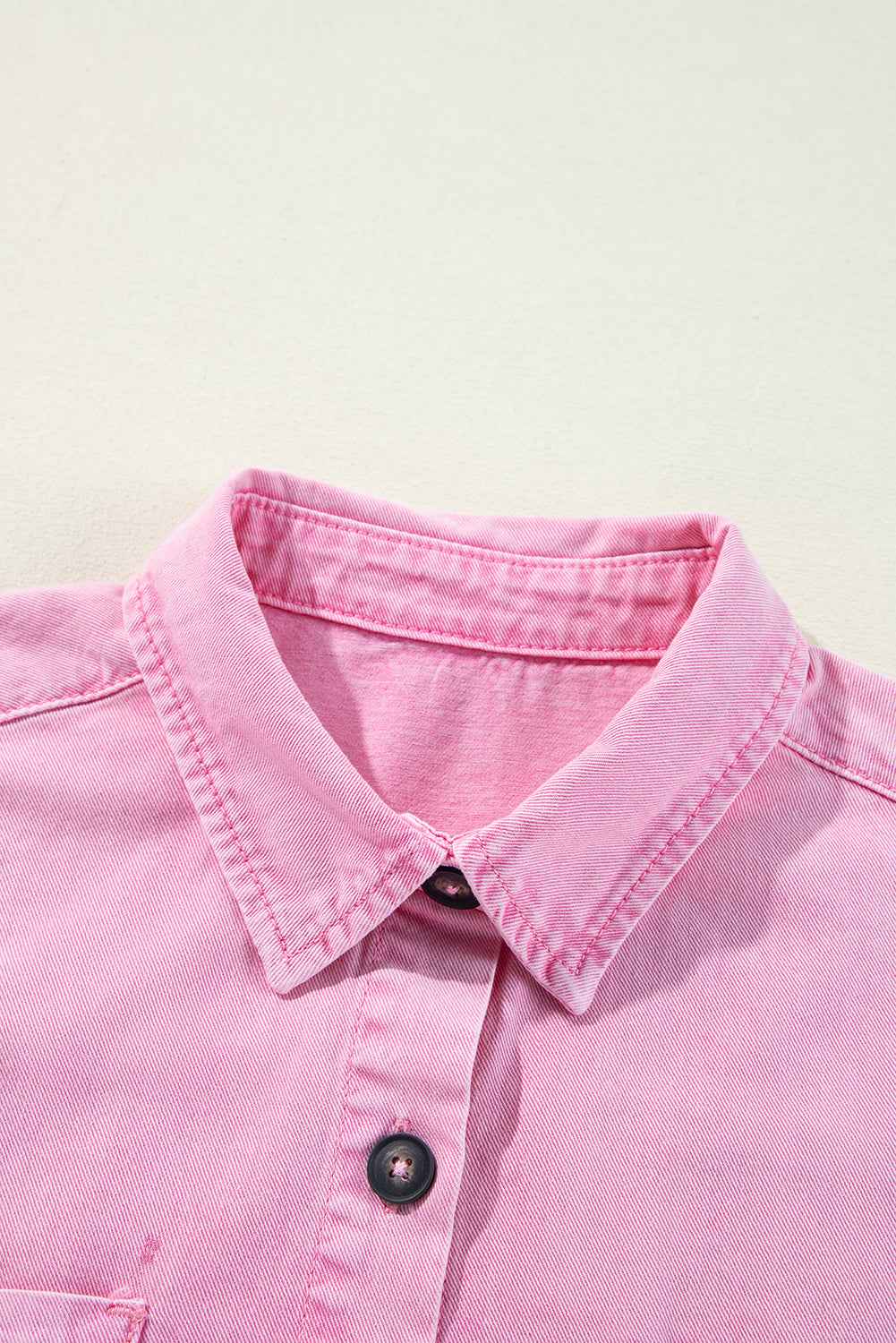 Orchid Petal Double Chest Pocket Denim Shirt Dress 4cba5897e51971d7