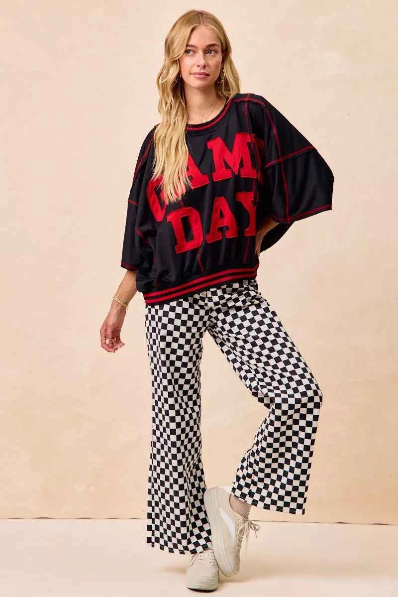 BiBi Gameday Theme Checkered Printed Pants 4cdb80bb06fb442f8c1af2eadeb23687-Max-Origin