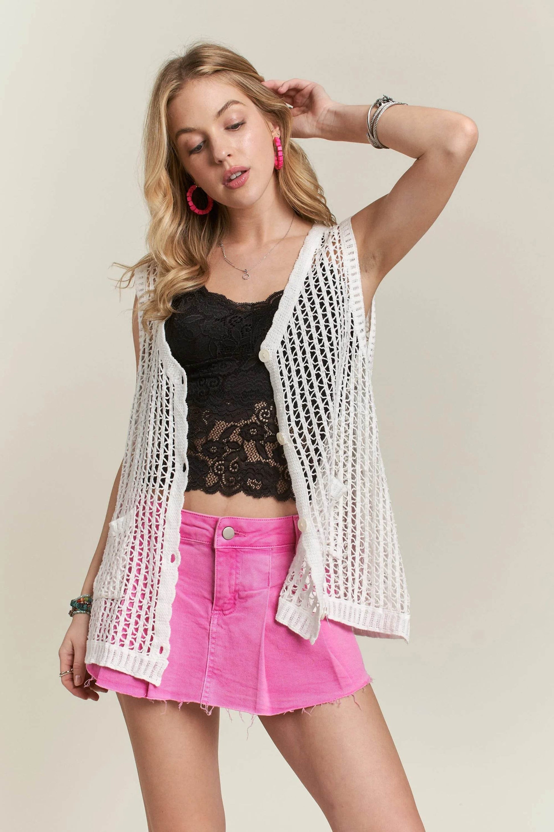 ADORA Button Down Crochet Vest Top 4ce936c393174299adeb8f70c9c6dbbc-Max-Origin