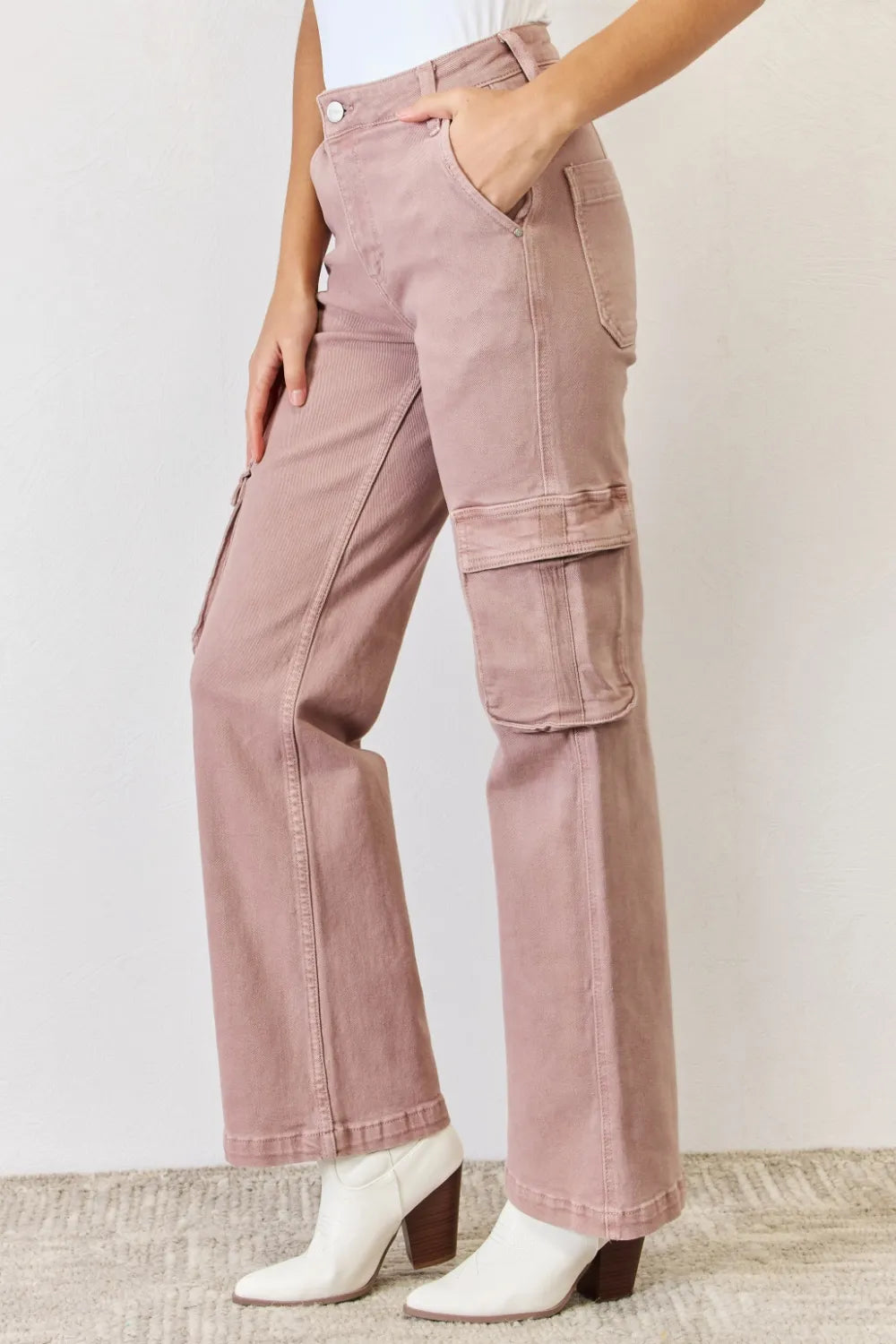 RISEN Full Size High Rise Cargo Wide Leg Jeans 4cf58674-433b-49a3-a1d4-672704d5655e-Max