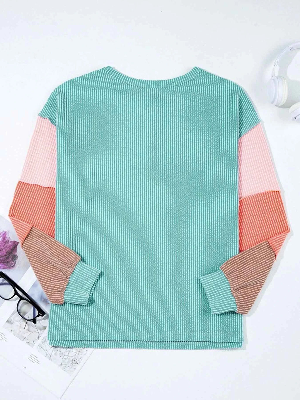 Color Block Ribbed Knit Henley Sweatshirt 4cf6fa7e-2fa4-4d98-8b9a-d6ee92916197-Max-Origin