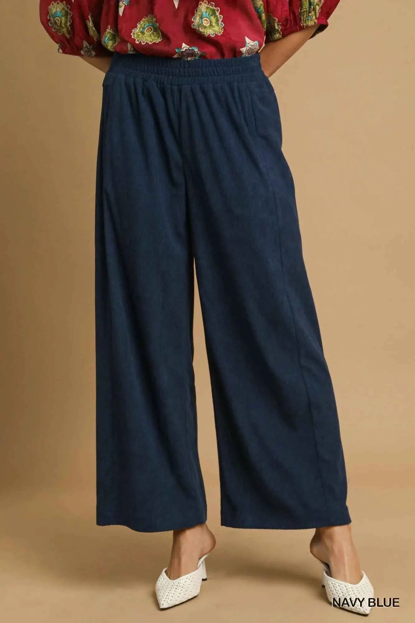 Umgee Wide-Leg Corduroy Pants NAVY BLUE 4d2e6709-f68e-4386-bd2e-a64dcd114ea8-Max-Origin