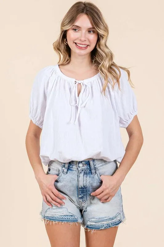 Mittoshop Linen Two-Way Short Sleeve Crop Blouse White 4d36c8fb-51f5-4e42-9519-5eb596295e9c-Max