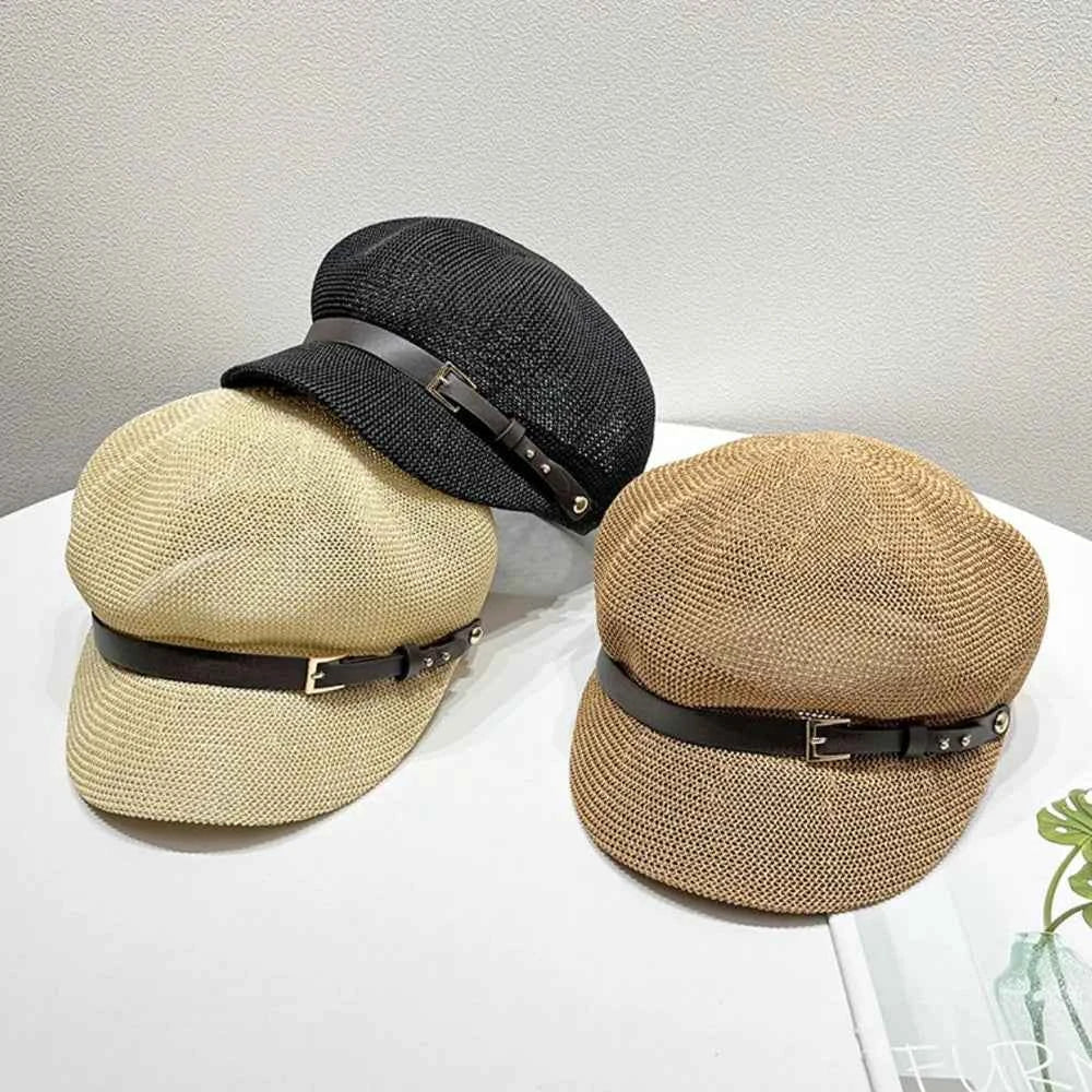 Straw Woven Buckle Hat 4d4b8a1e-2bb6-4569-a927-247917358f11-Max