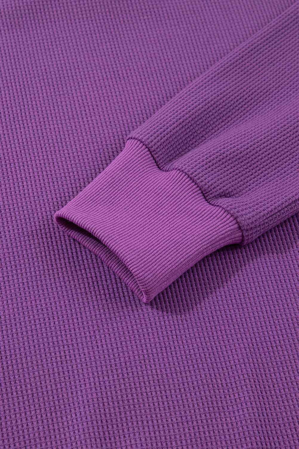 Evergreen Solid Color Raw Seam Patchwork Ribbed Drop Shoulder Sweatshirt 4dc64000cc5f27ef