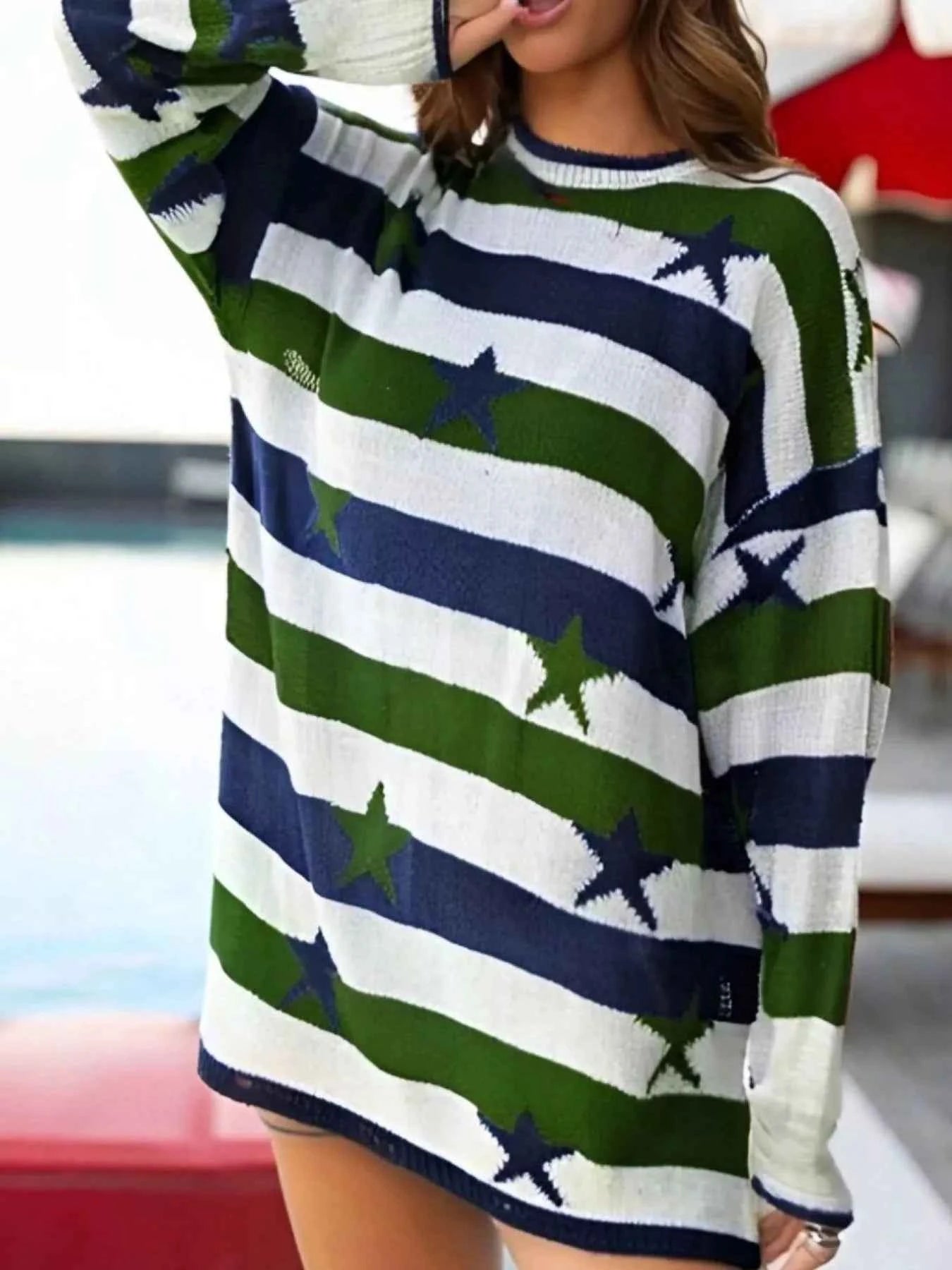 Stars and Stripes Long Sleeve Sweater 4e159050-5779-4de4-a5cb-d32cb286fac9-Max-Origin