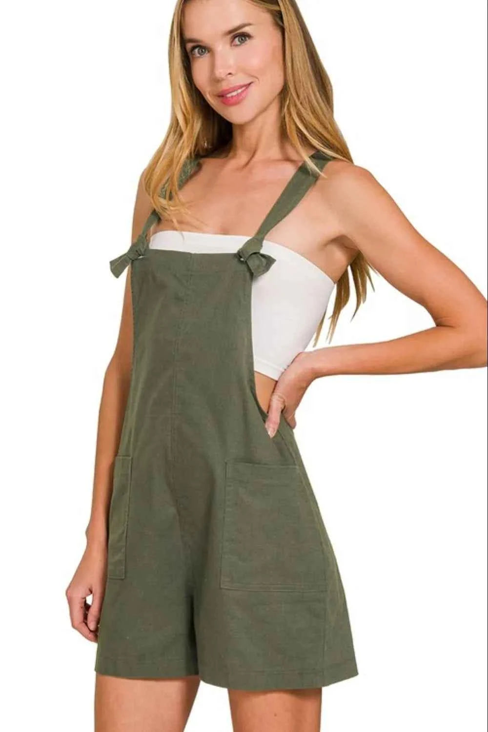 Zenana Woven Knot Strap Rompers 4e7e61ef-732b-49b2-b59c-3adcb0a4100f-Max-Origin
