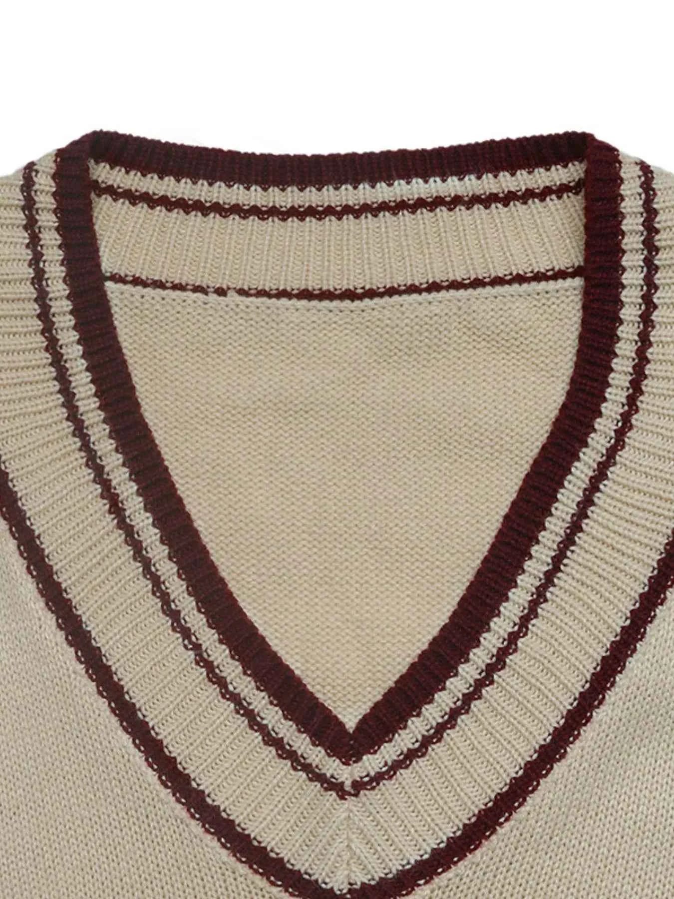 Contrast Trim V-Neck Long Sleeve Sweater 4f107eeb-5494-4617-94b5-4f24a0e879c8-Max-Origin