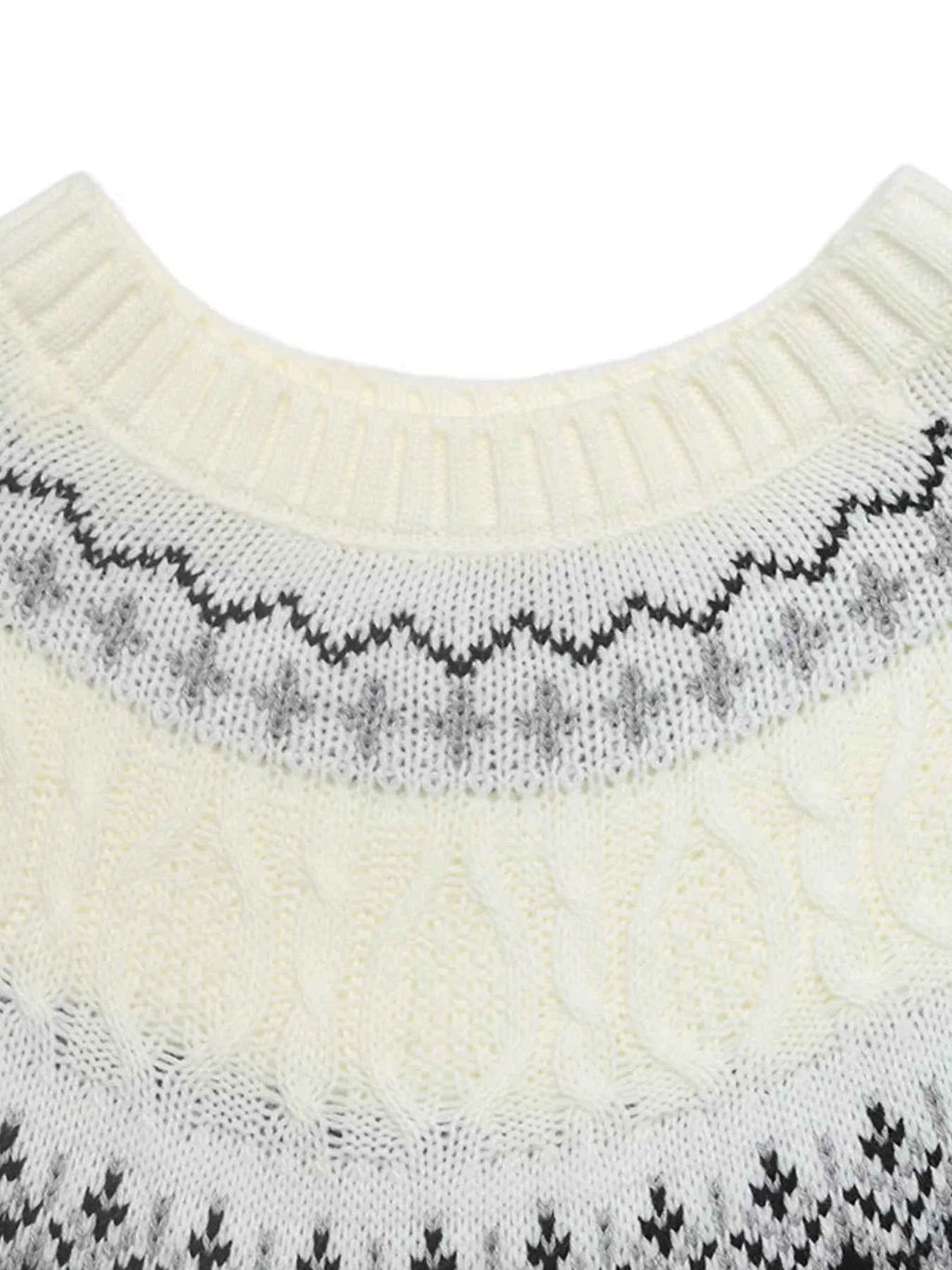 Fair Isle Pattern Crew Neck Sweater 4f4216cb59a24ede930d271f7c09efce-Max-Origin