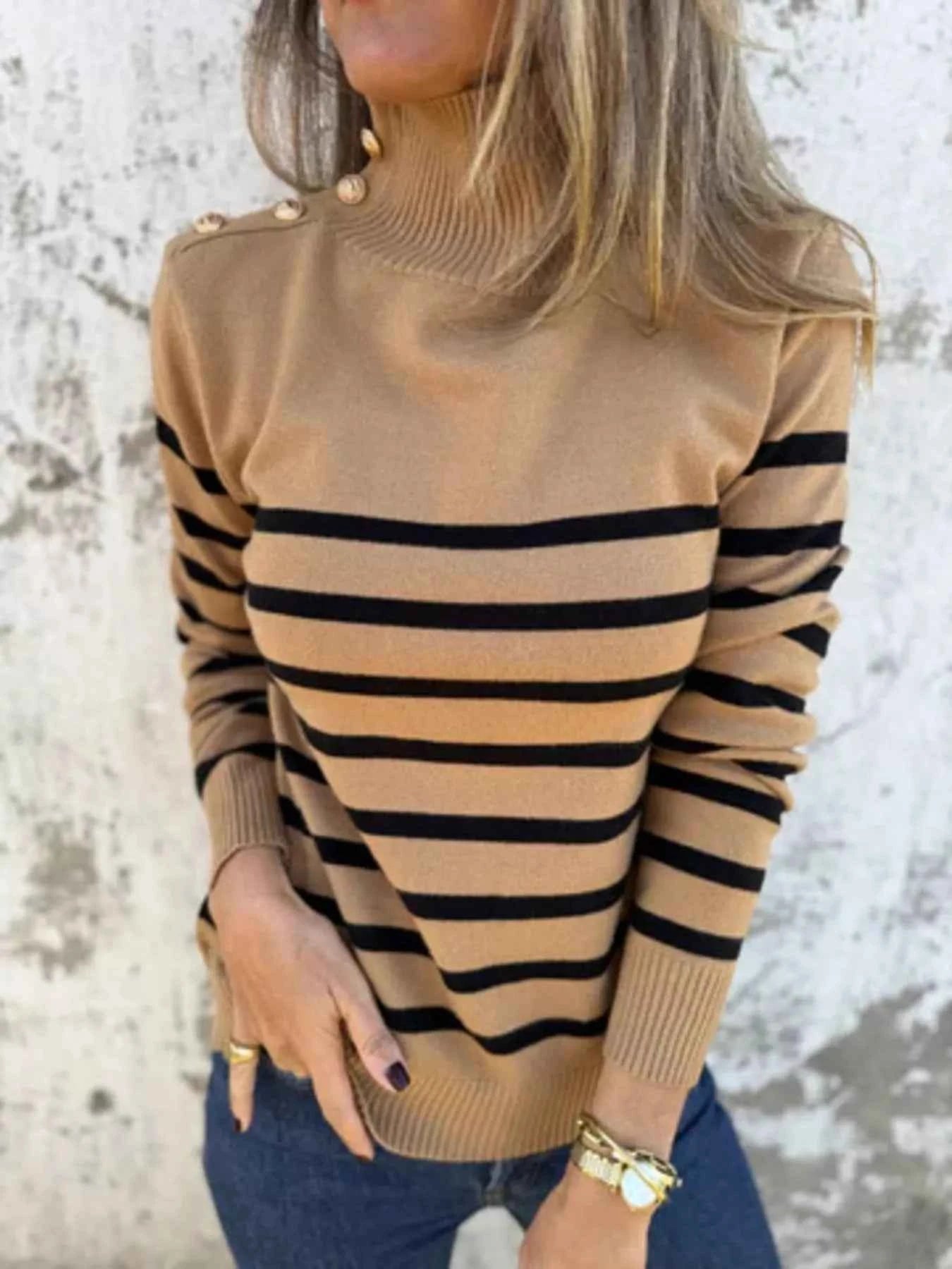Full Size Striped Turtleneck Long Sleeve Sweater Plus Size 4f7753dd0ad7478484afe3d68df370fd-Max-Origin