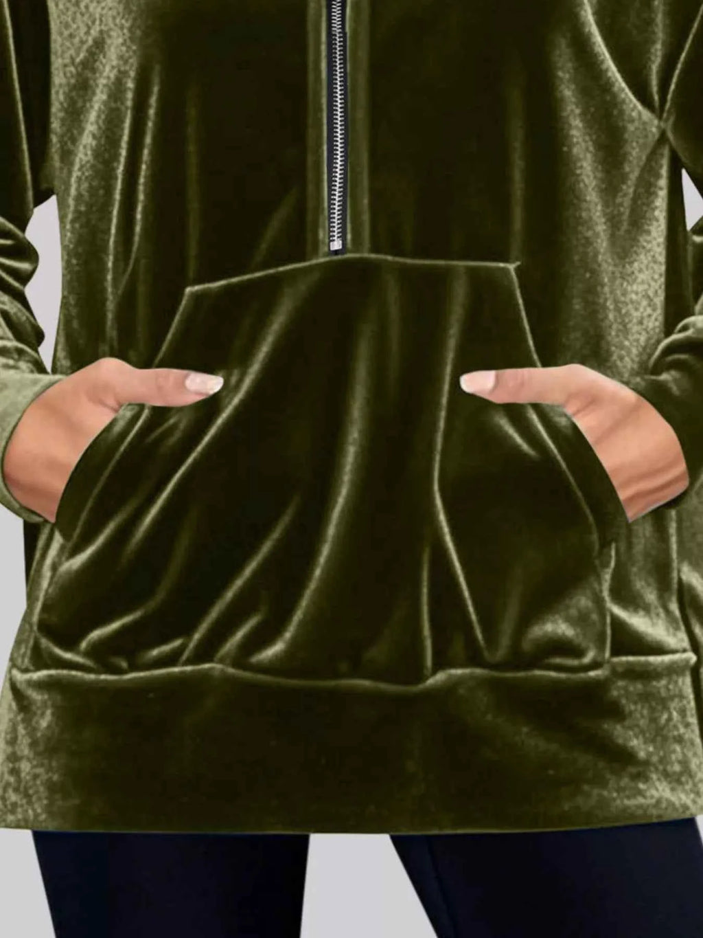 Full Size Half Zip Kangaroo Pocket Hoodie Plus Size 500d9013-cf97-4fdb-84fd-d218f3af29f8-Max-Origin