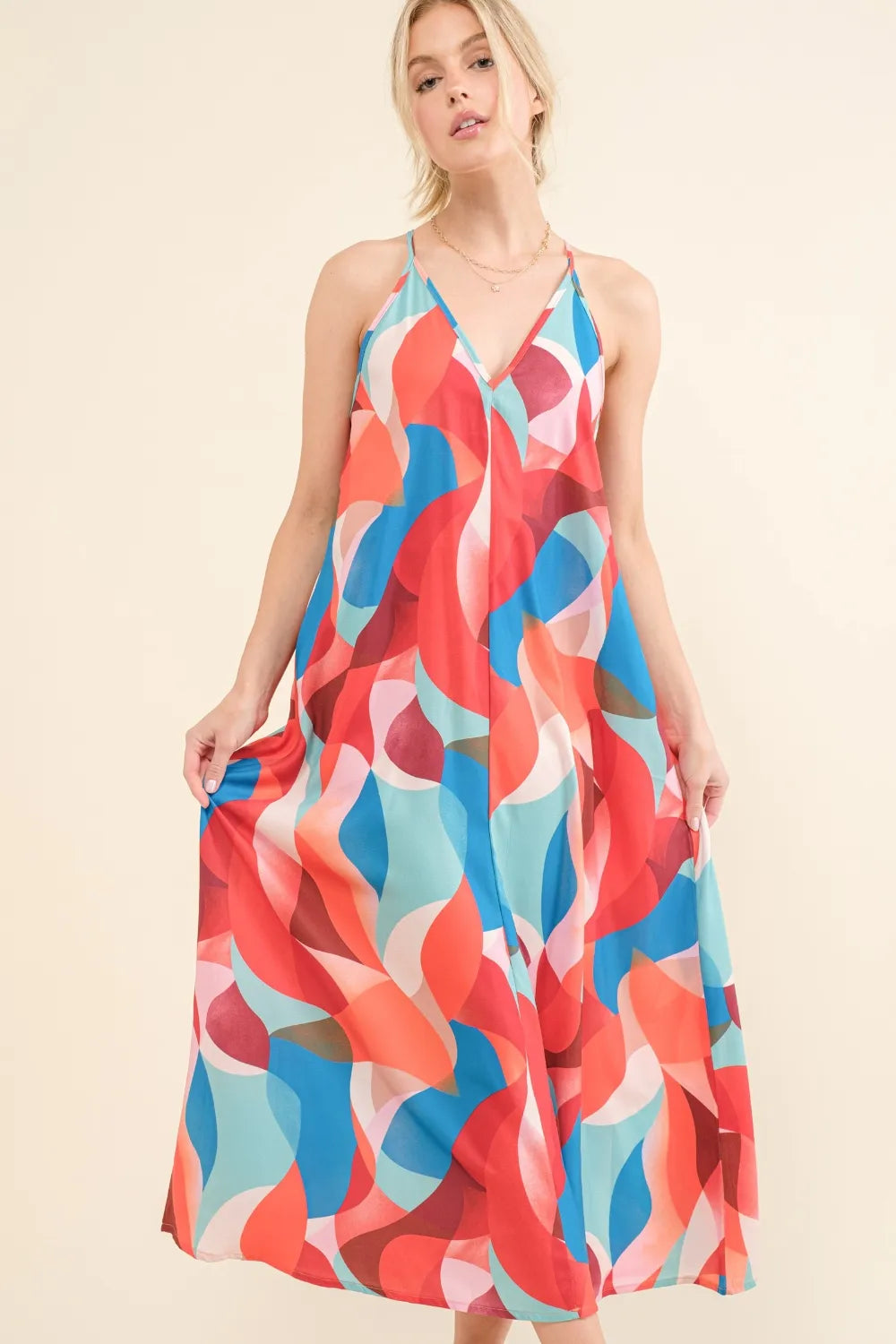 And the Why Printed Crisscross Back Cami Dress 50177041-f4fe-4c4e-85fc-ef1da4770e80-Max