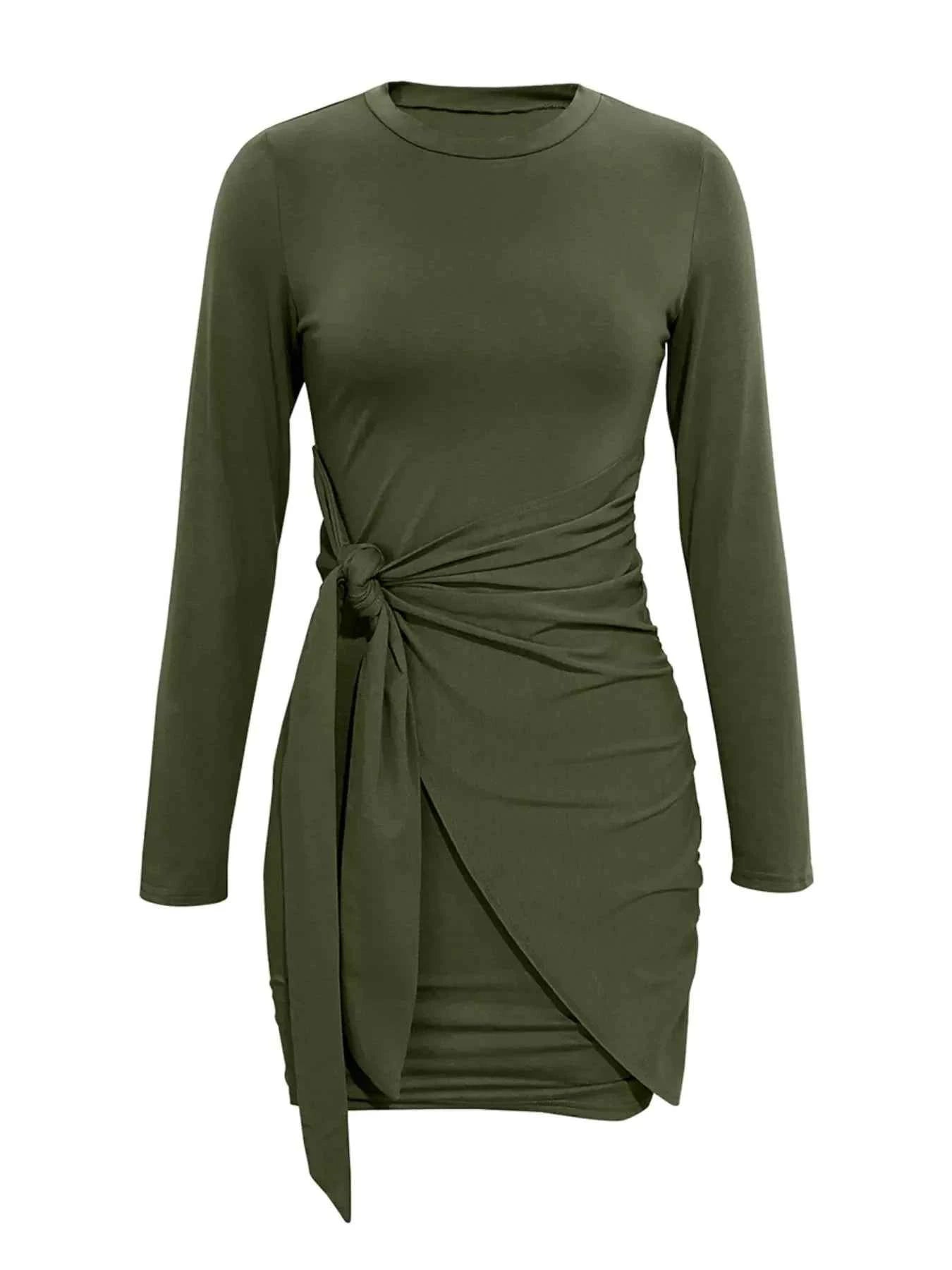 Round Neck Long Sleeve Bodycon Dress 5057d97e-eea6-4d16-b961-58d0e4405e4e-Max-Origin