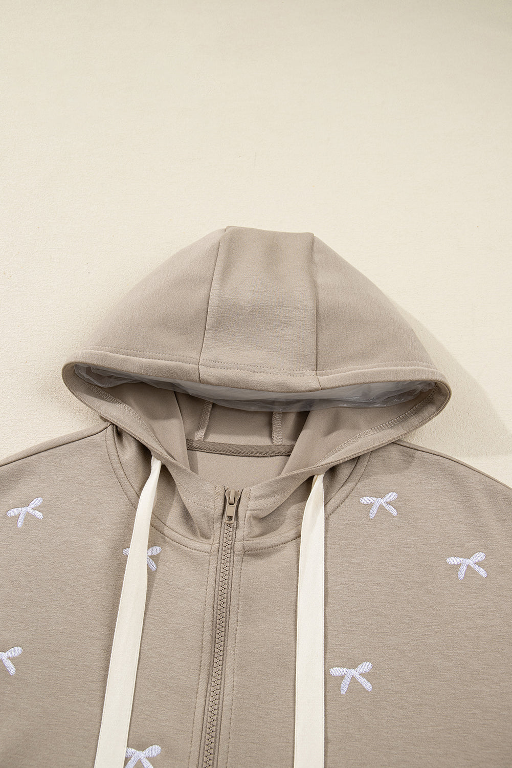 Goat Bow Embroidered Zip Up Hoodie 5060faa8be60feef