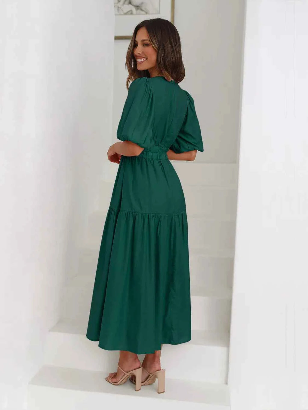 Tiered Surplice Half Sleeve Midi Dress 50ca134b-59ee-446c-a6c0-acebd53da47e-Max-Origin