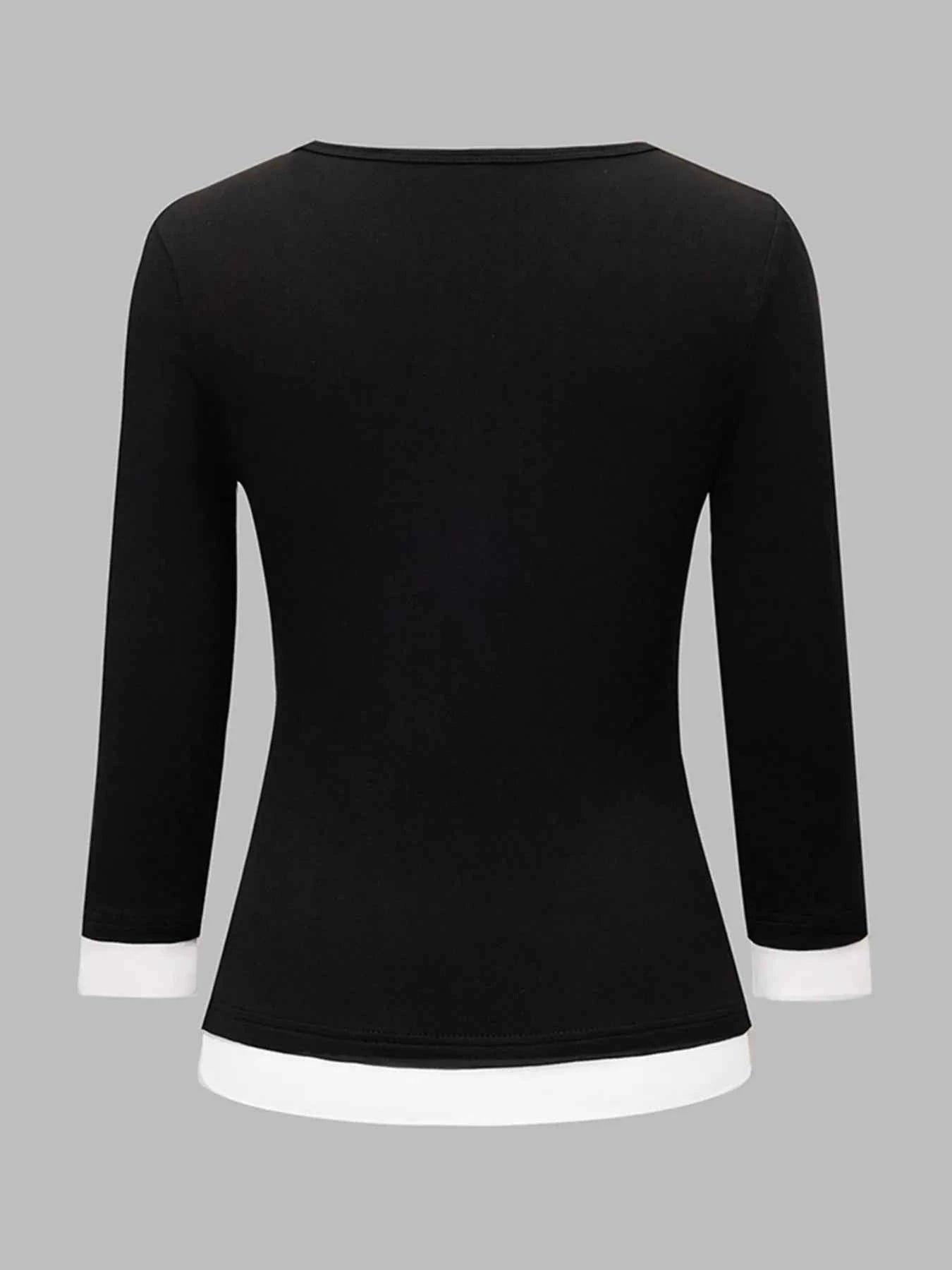Contrast Trim Long Sleeve T-Shirt 50dab5996bb94862a067a5d7e2cc631b-Max-Origin