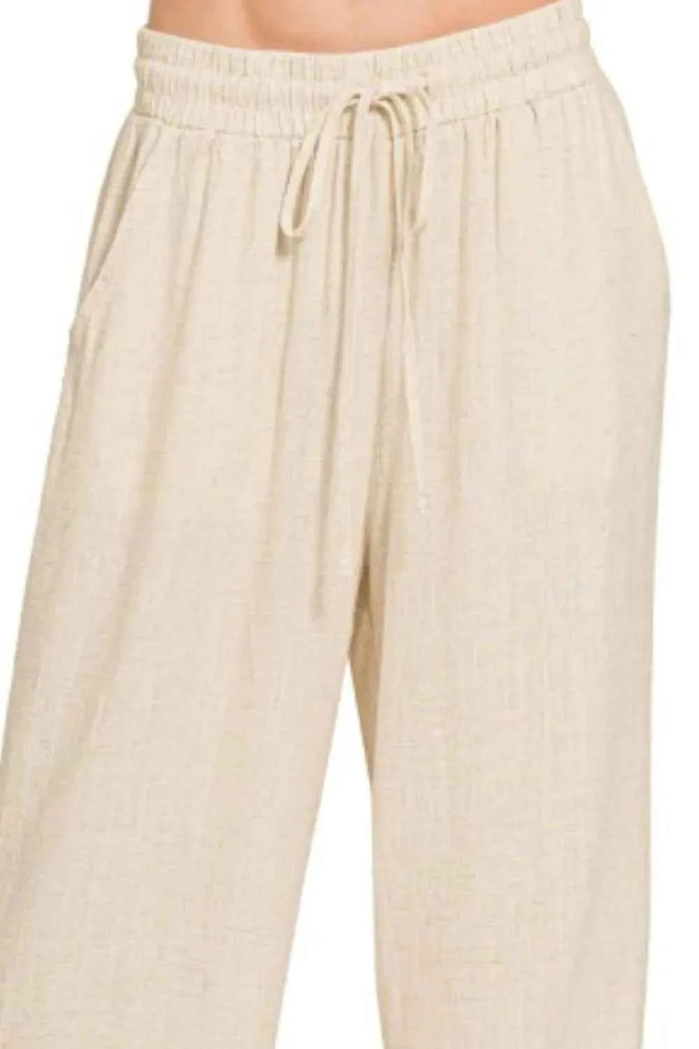 Zenana Linen Drawstring Pants 51412917-6356-4187-9e7e-9eb8314a74e9-Max-Origin