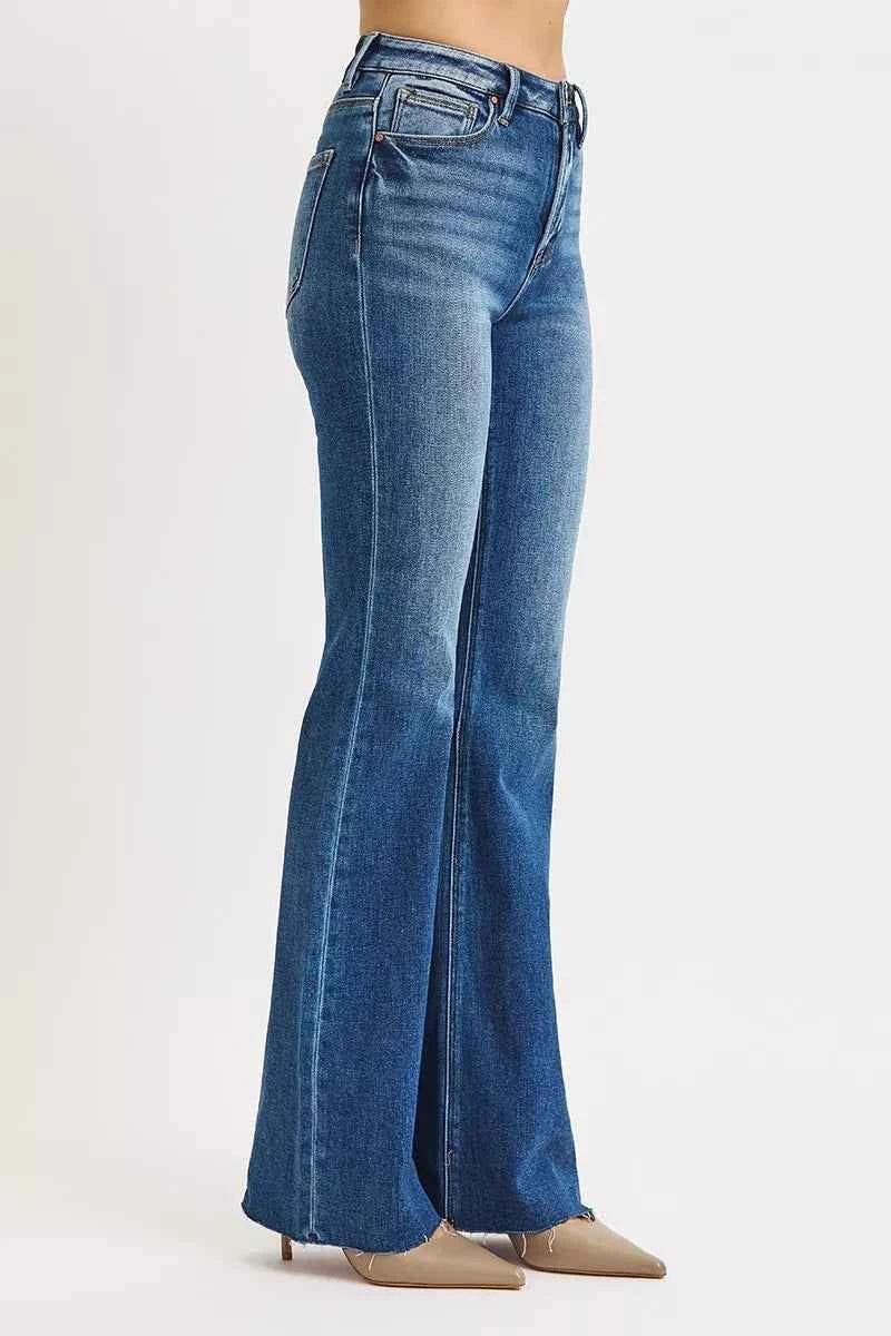 RISEN High Rise Flare Jeans 516a2f1d7dbd49449388c46db6b3b083-Max-Origin