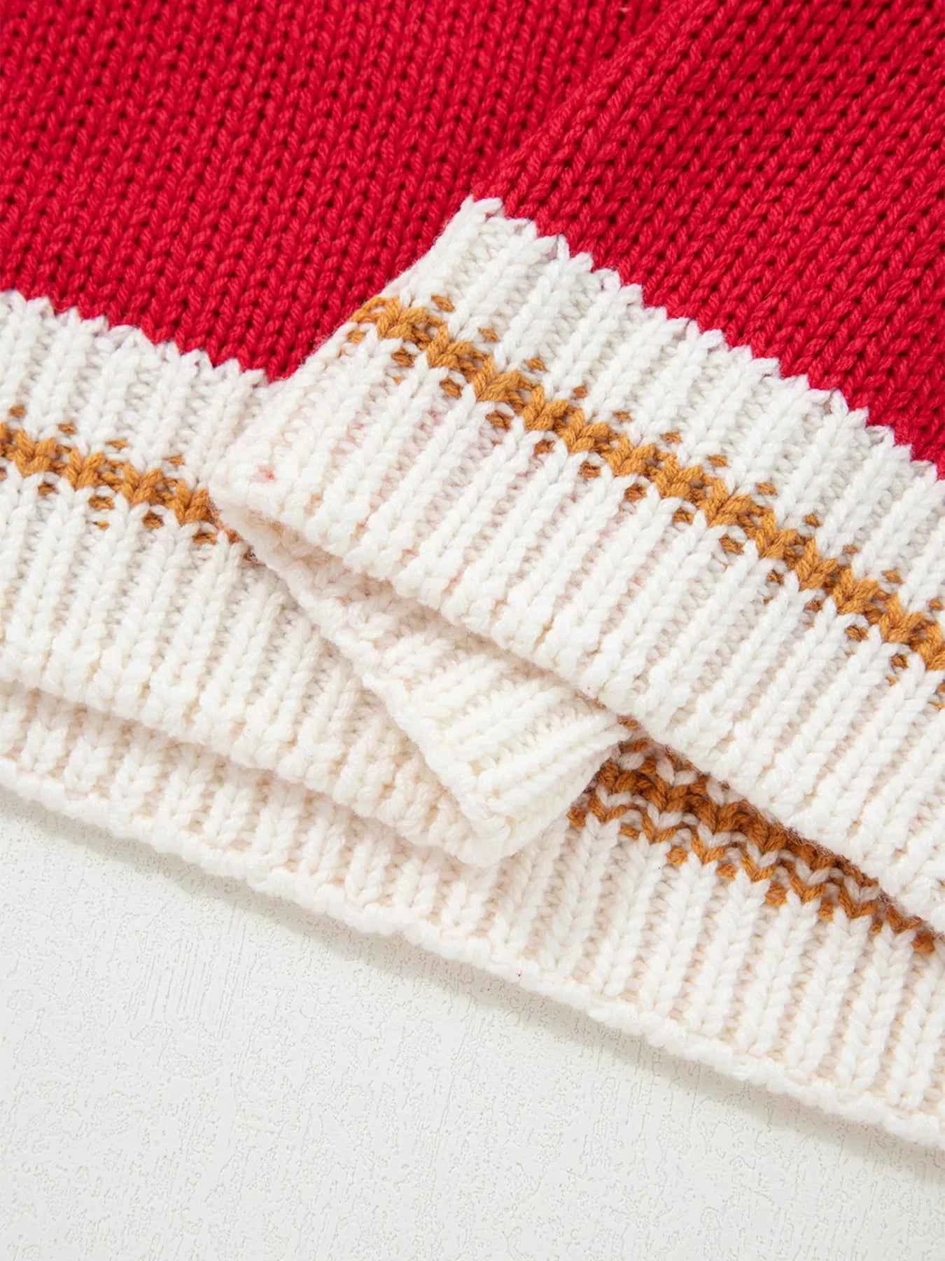 MERRY Contrast Edge Drop Shoulder Christmas Sweater 516ab4bcd74f429da633f1fad753f143-Max-Origin