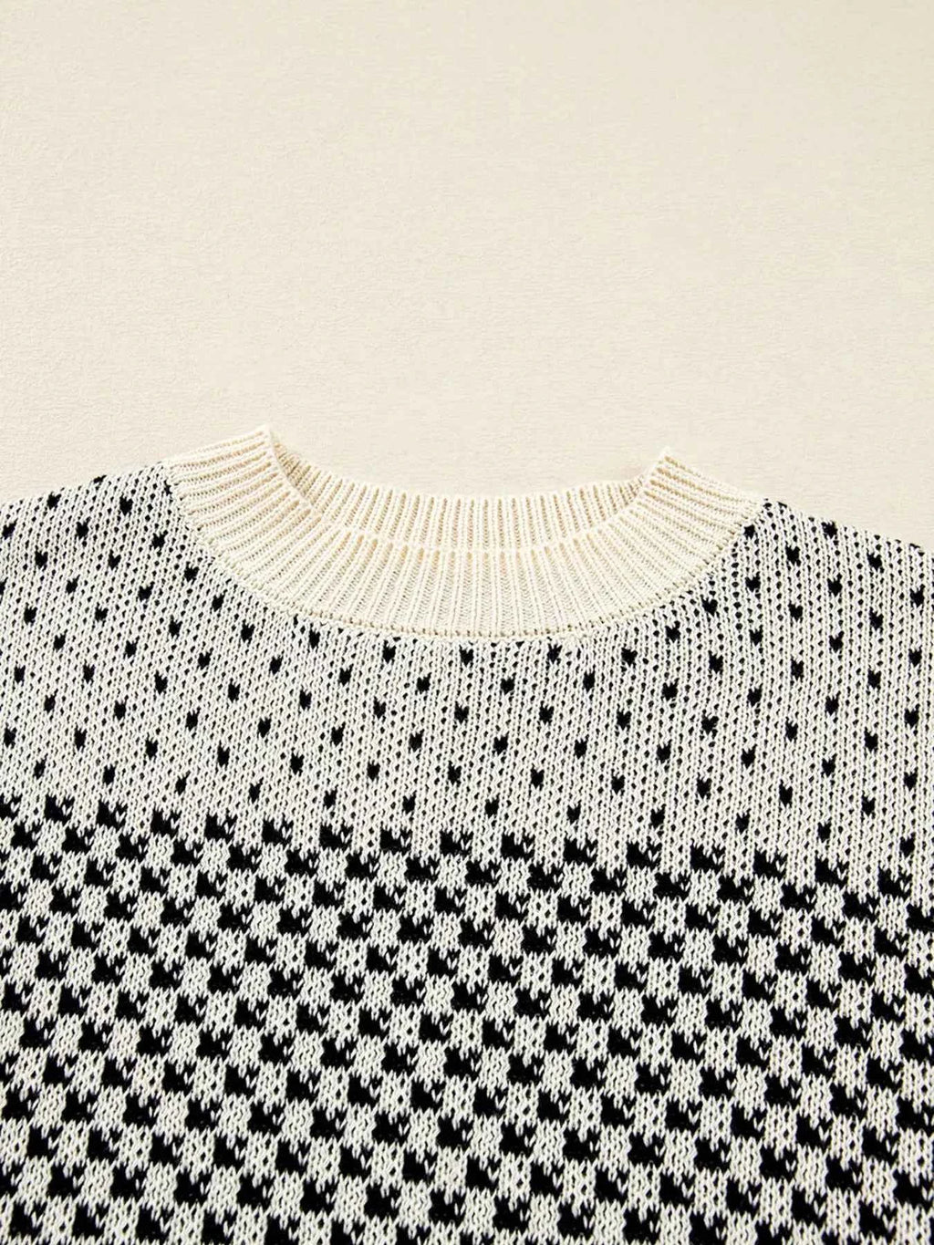 Contrast Color Pattern Lantern Sleeve Sweater 518a9019740d444a89a4c163cf94d265-Max-Origin